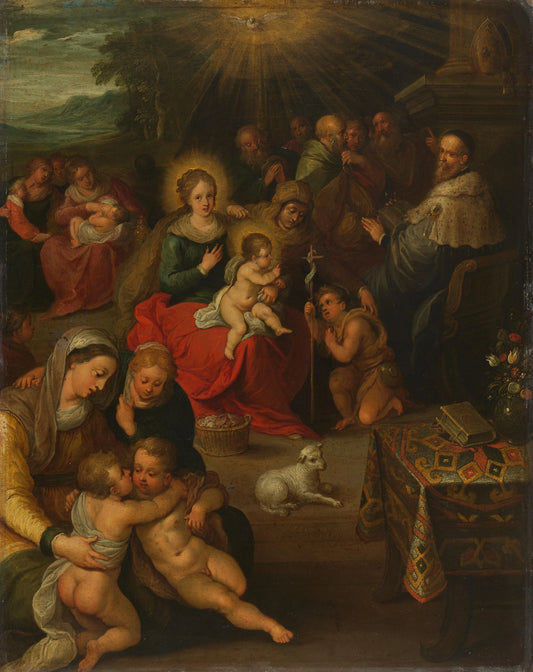 The Holy Kinship – Frans Francken (II) Vintage Art Print | Wall Art Poster