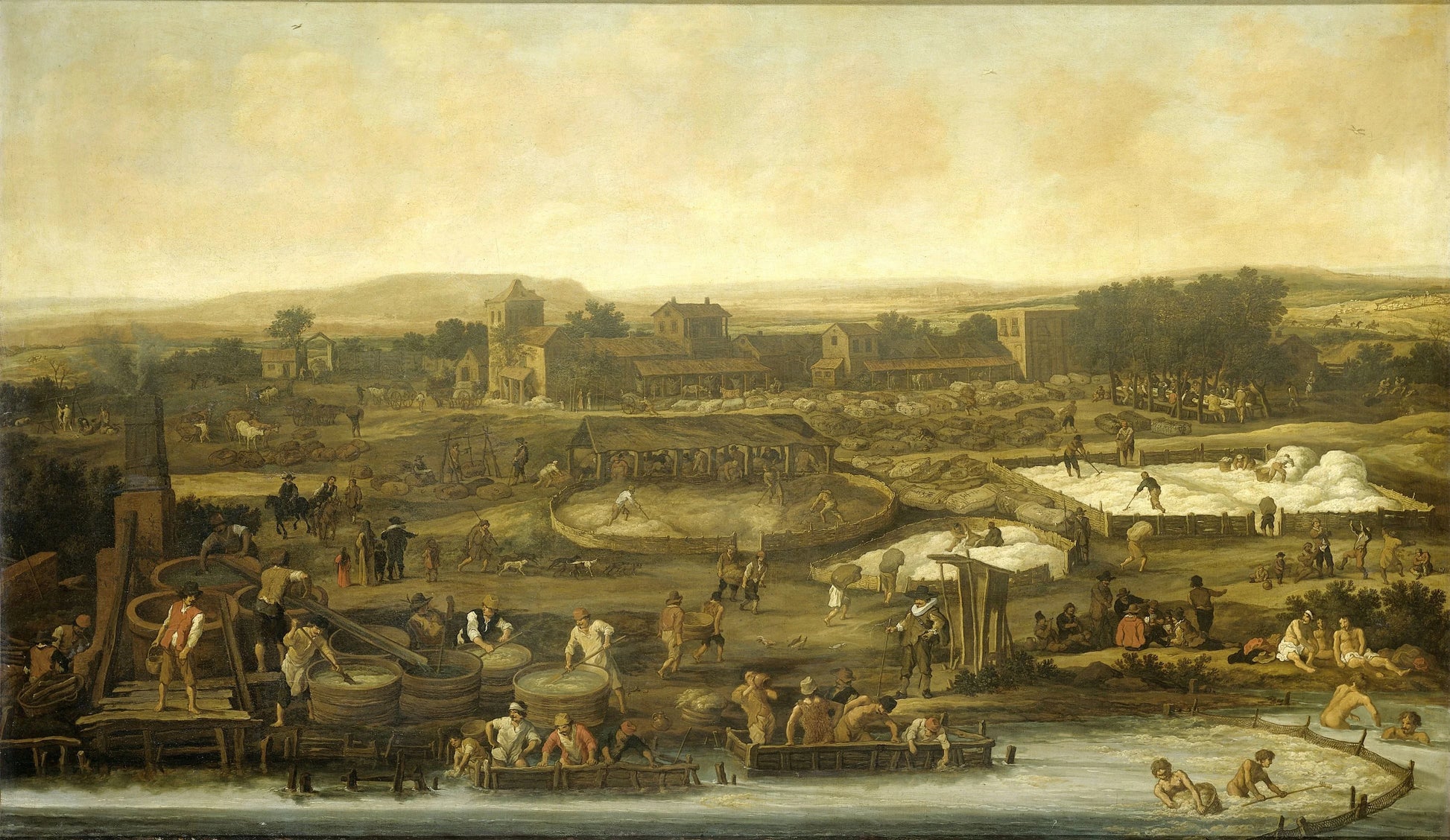 Wool Making – Pieter de Molijn Vintage Landscape Art Print | Wall Art Poster