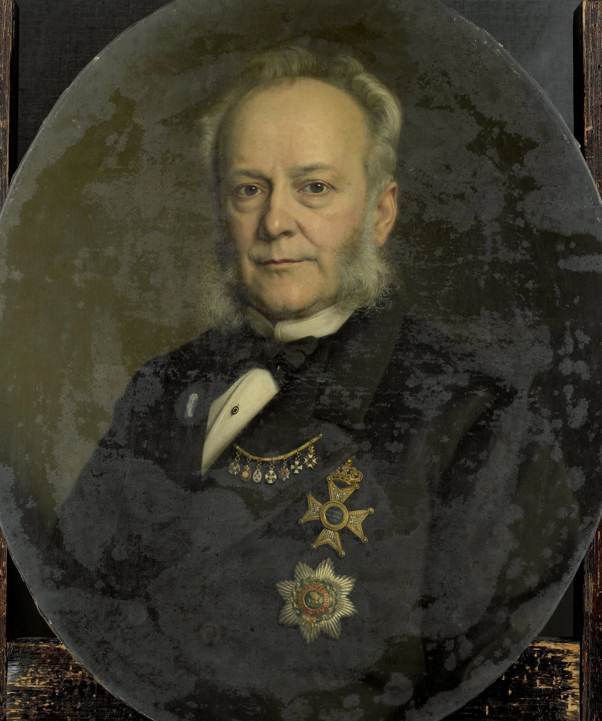 Pieter Mijer (1812-81). Gouverneur-generaal van Nederlands Oost Indië – Johan Heinrich Neuman (eigenhandig gesigneerd) Vintage Portrait Art Print | Wall Art Poster
