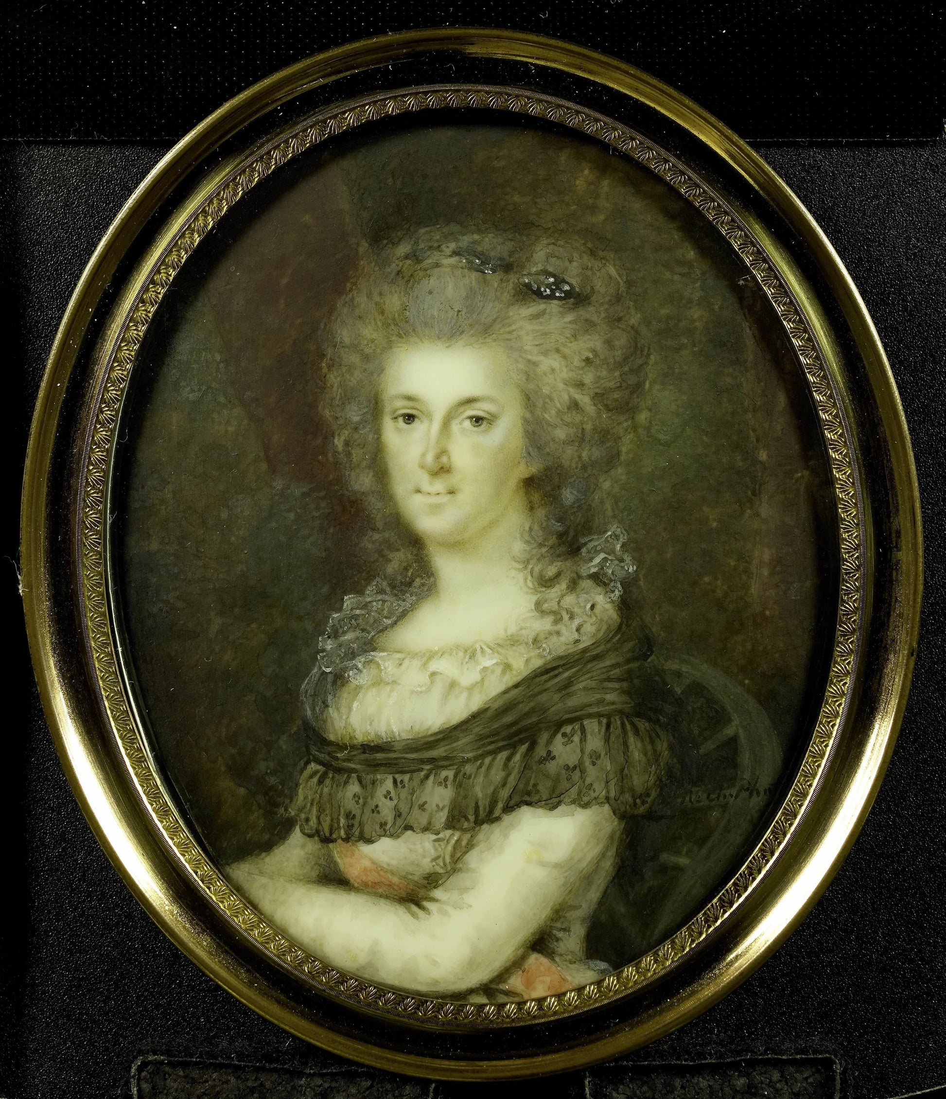 Frederika Sophia Wilhelmina (Wilhelmina; 1747-1820), prinses van Pruisen. Echtgenote van prins Willem V – Johannes Emilius Phaff Vintage Art Print | Wall Art Poster