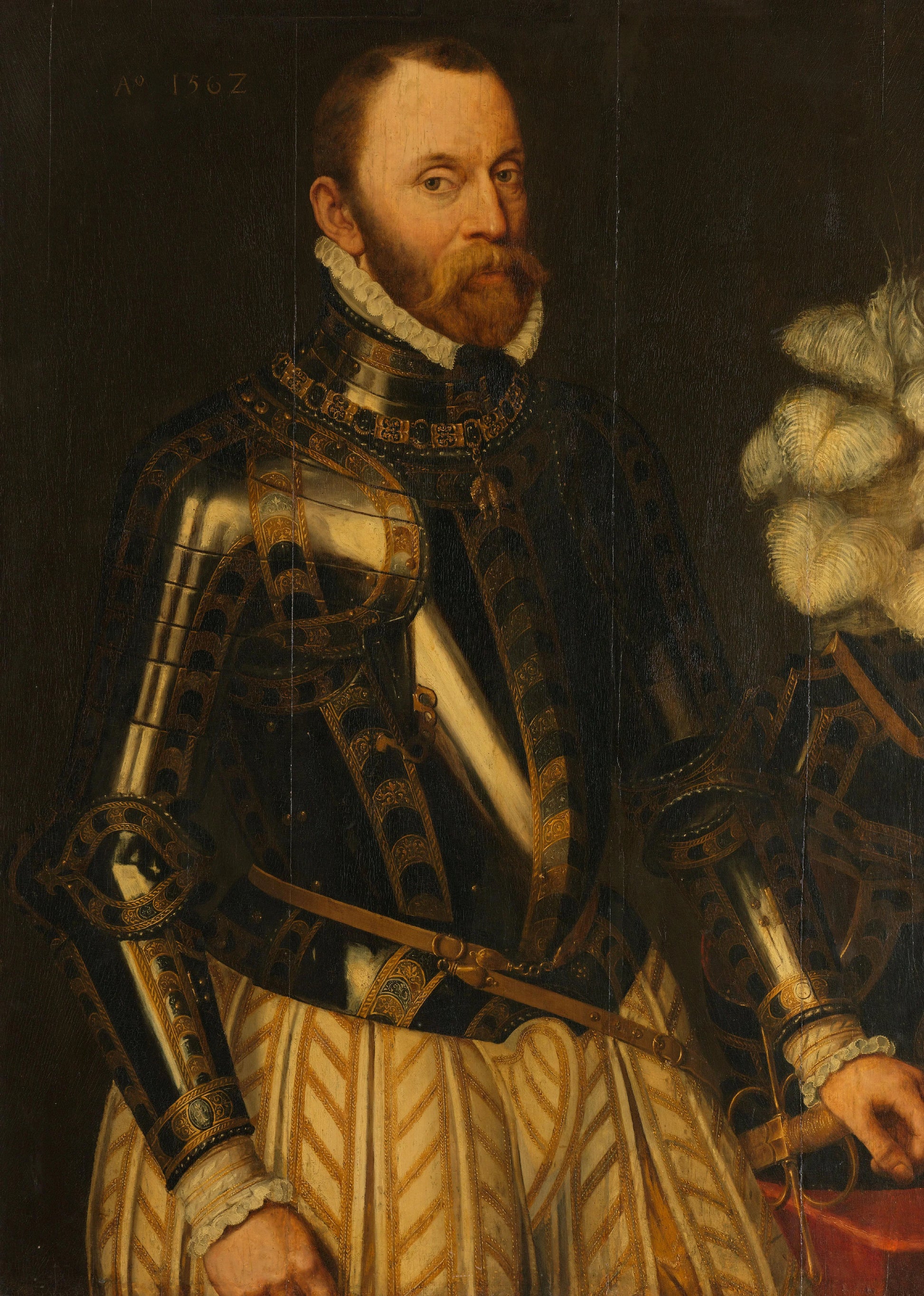Portrait of Philippe de Montmorency, Count of Horne, Admiral of the Netherlands, Member of the Council of State – kopie naar Anthonis Mor Vintage Portrait Art Print | Wall Art Poster