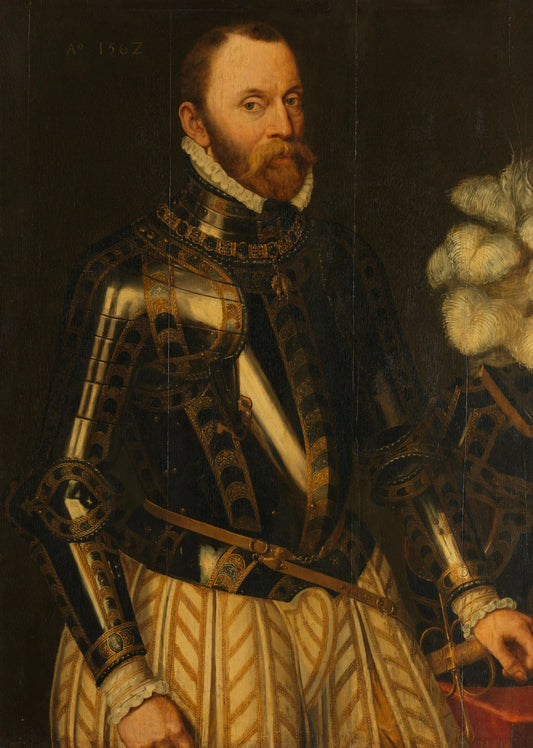 Portrait of Philippe de Montmorency, Count of Horne, Admiral of the Netherlands, Member of the Council of State – kopie naar Anthonis Mor Vintage Portrait Art Print | Wall Art Poster