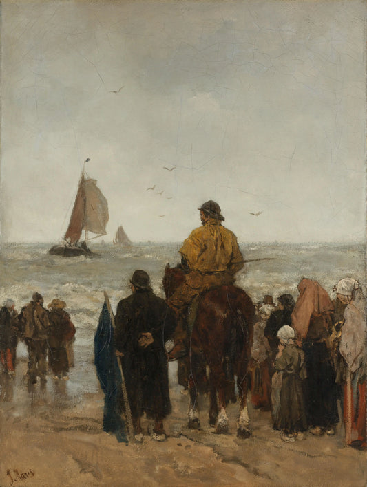 Arrival of the Boats – Jacob Maris Vintage Nautical Scene Art Print | Wall Art Poster