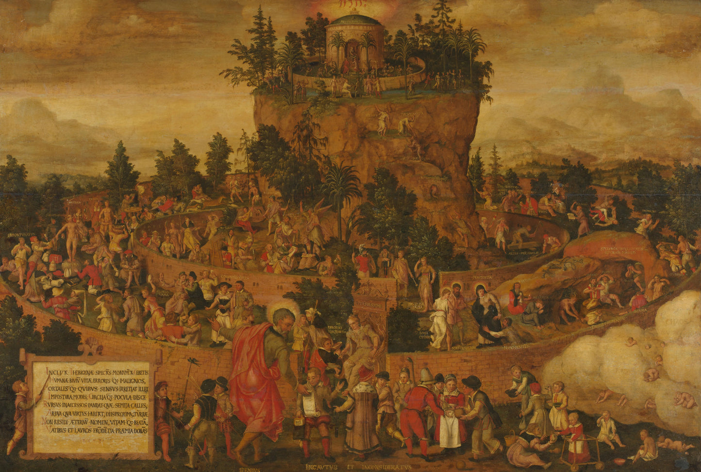 Tabula Cebetis (The Tabula of Cebes or The Journey of Human Life) – anoniem Vintage Art Print | Wall Art Poster
