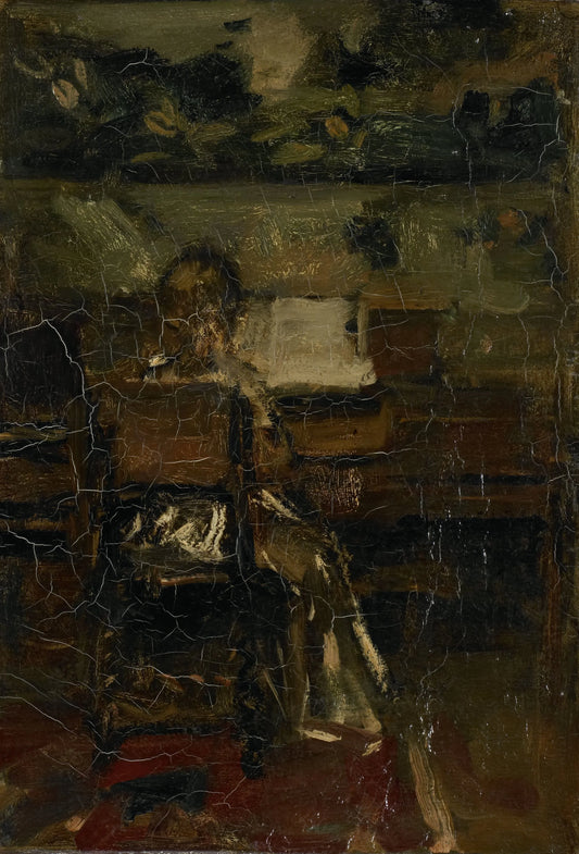 Meisje aan de piano – Jacob Maris Vintage Art Print | Wall Art Poster