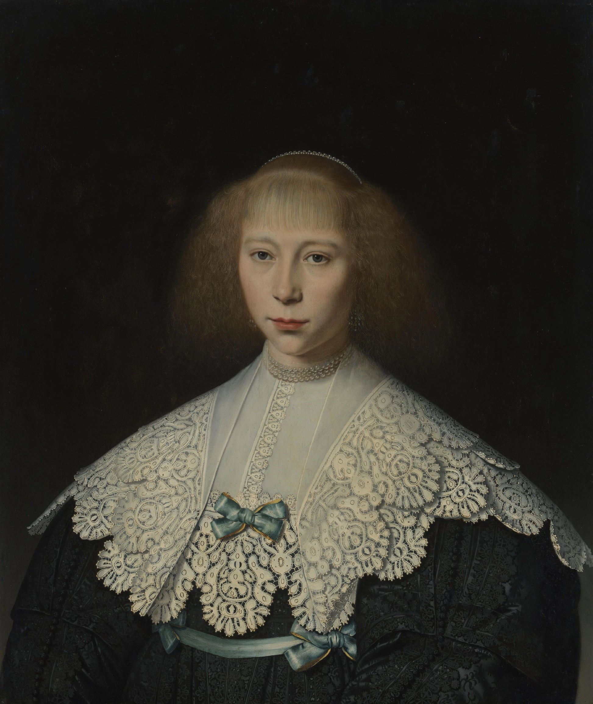 Portrait of Agatha Geelvinck (1617-1638) – Dirck van Santvoort Vintage Portrait Art Print | Wall Art Poster