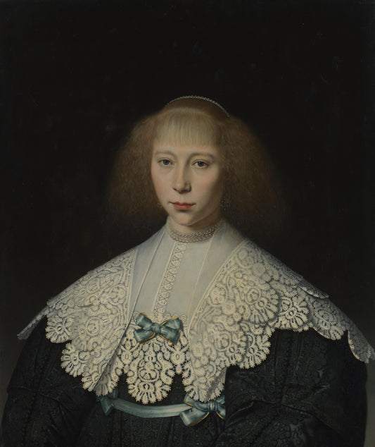Portrait of Agatha Geelvinck (1617-1638) – Dirck van Santvoort Vintage Portrait Art Print | Wall Art Poster