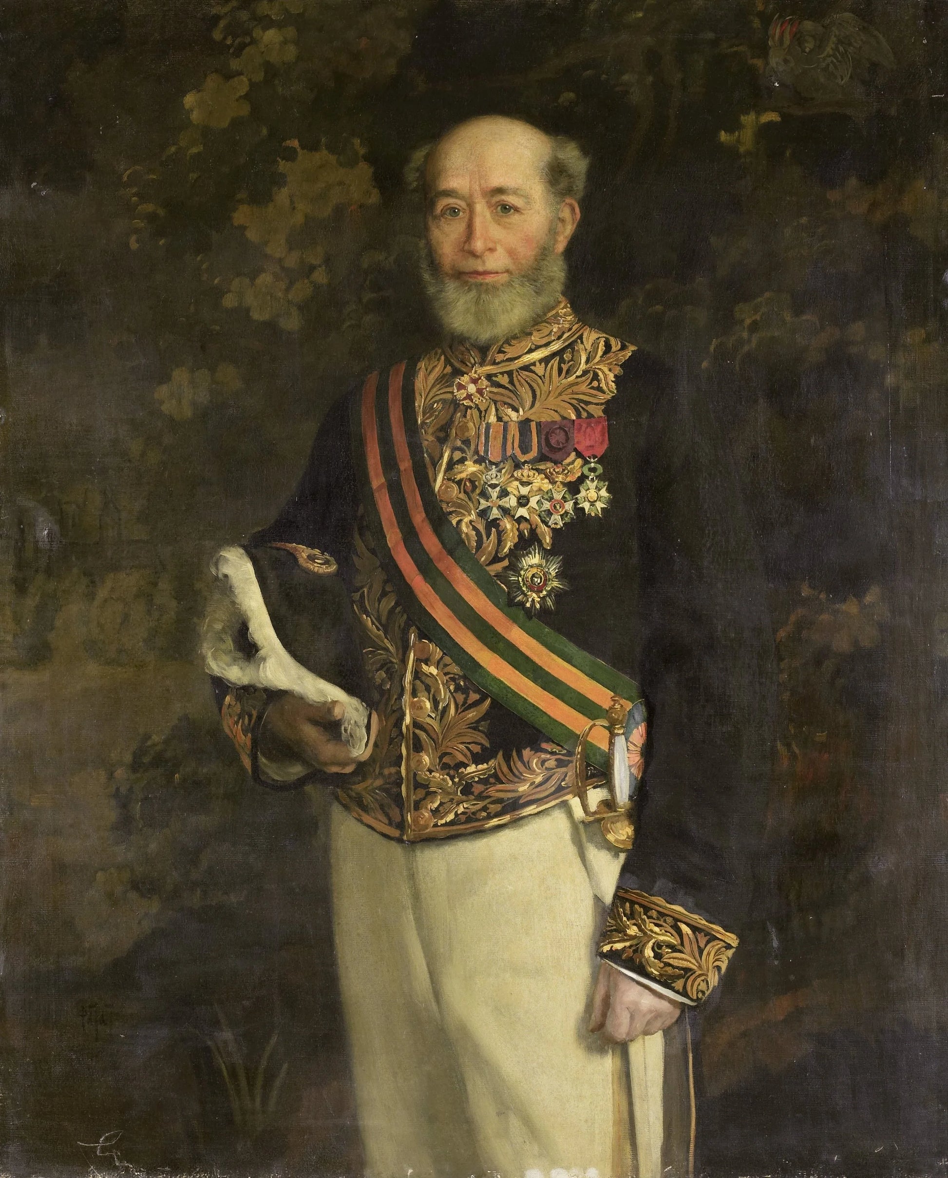 Frederik s'Jacob (1822-1901). Gouverneur-generaal (1880-84) – Pieter de Josselin de Jong (vermeld op object) Vintage Portrait Art Print | Wall Art Poster