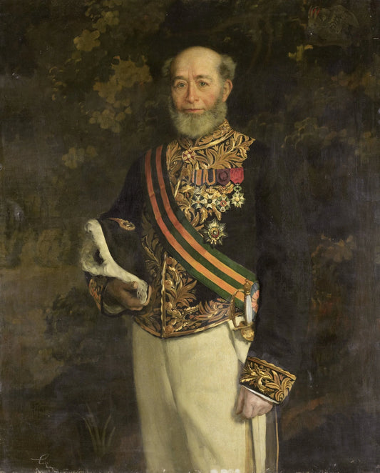 Frederik s'Jacob (1822-1901). Gouverneur-generaal (1880-84) – Pieter de Josselin de Jong (vermeld op object) Vintage Portrait Art Print | Wall Art Poster