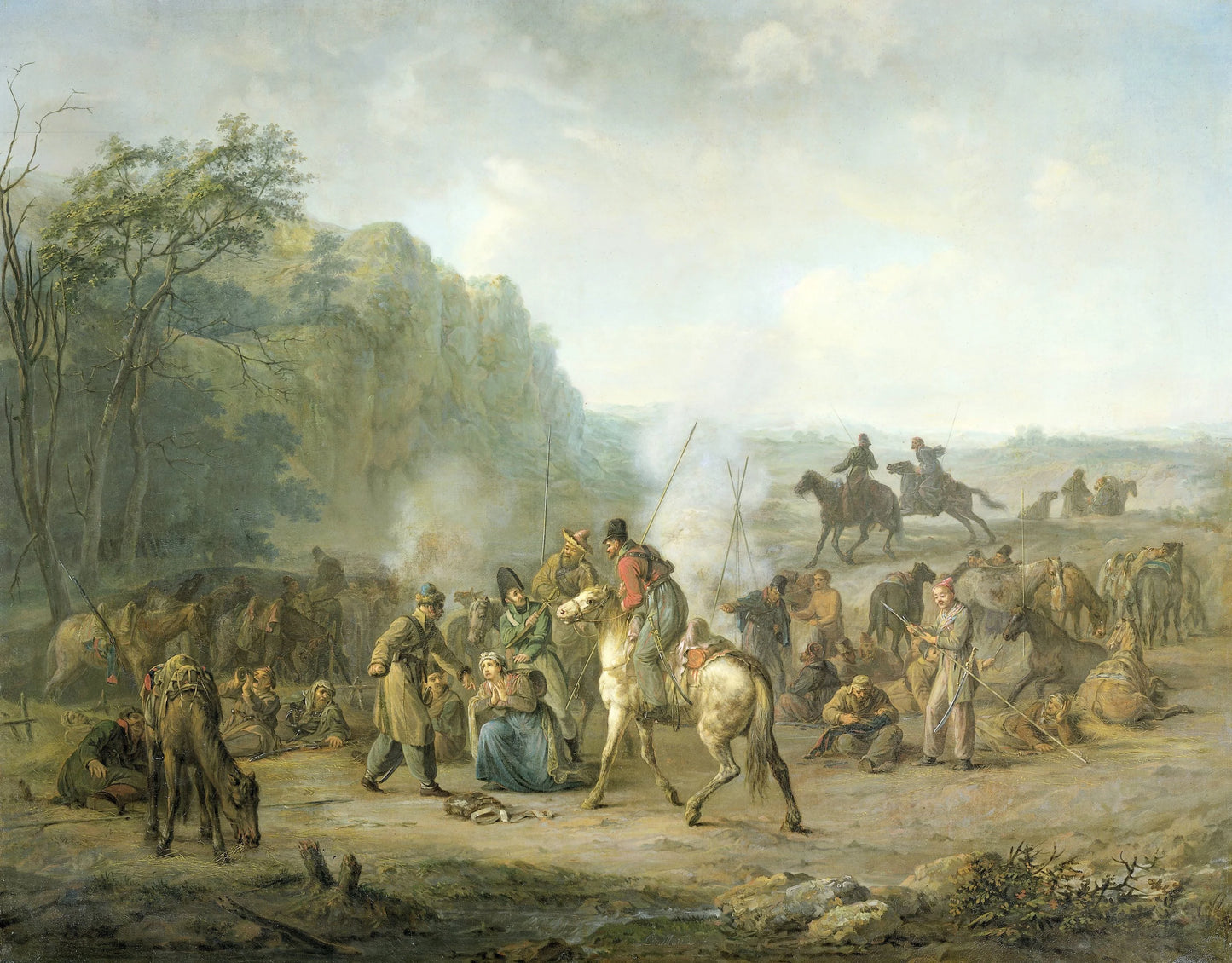 Cossack Bivouac, 1813 – Louis Moritz Vintage Art Print | Wall Art Poster