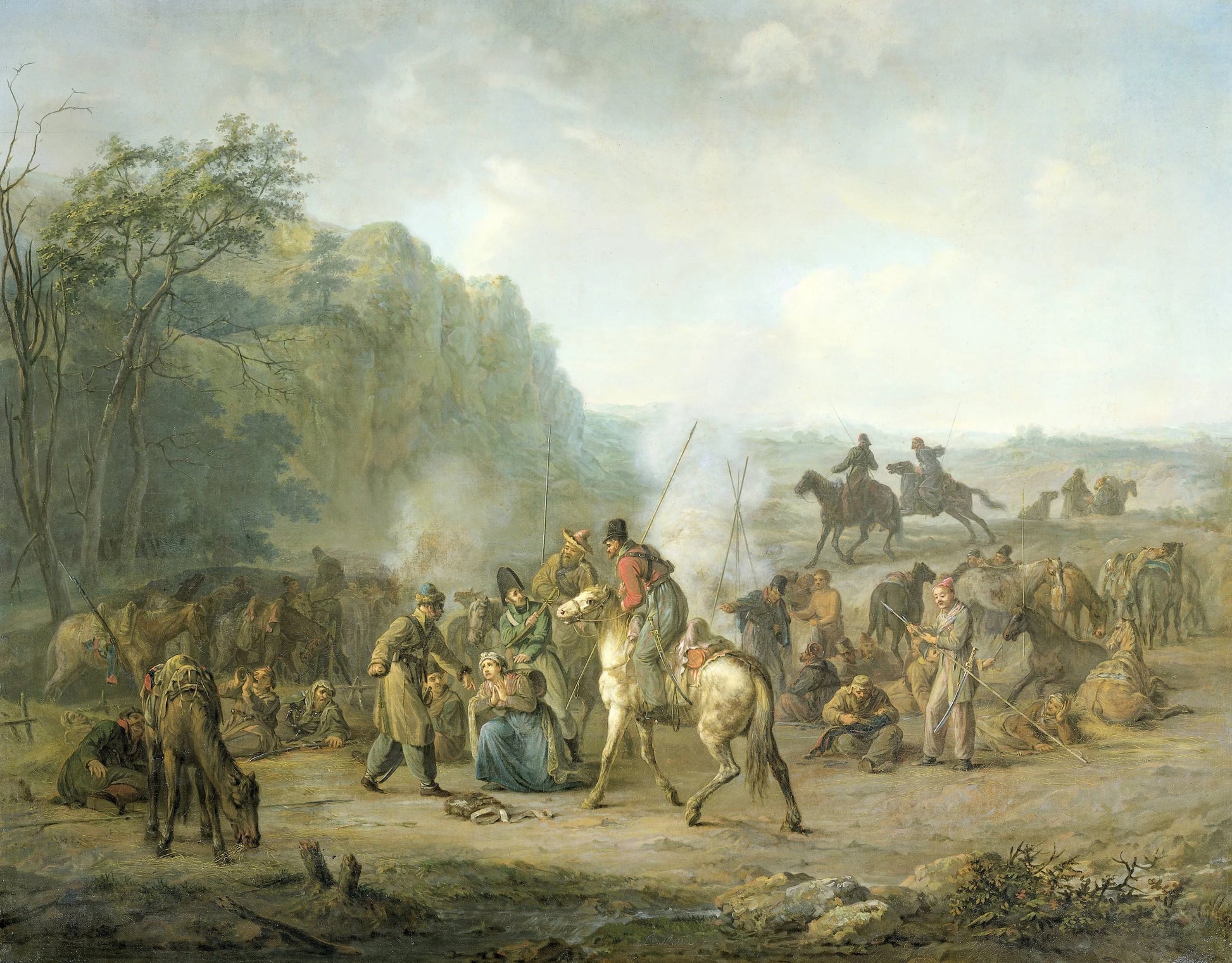 Cossack Bivouac, 1813 – Louis Moritz Vintage Art Print | Wall Art Poster