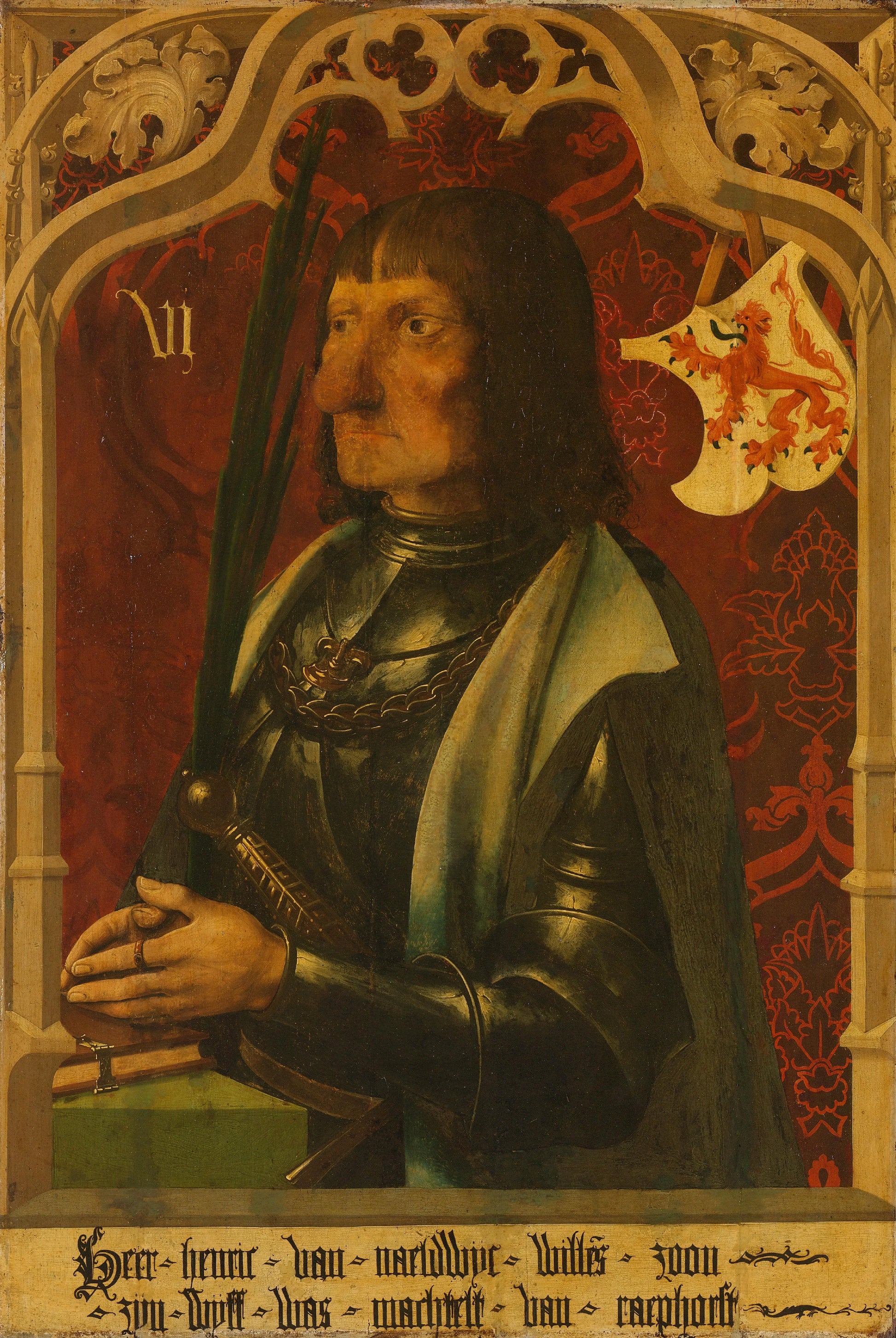 Portrait of Hendrik IV of Naaldwijk, Knight and Hereditary Marshall of Holland – anoniem Vintage Portrait Art Print | Wall Art Poster