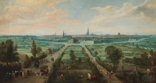 Panoramic View of Antwerp from the East – Jan Wildens Vintage Cityscape Art Print | Wall Art Poster