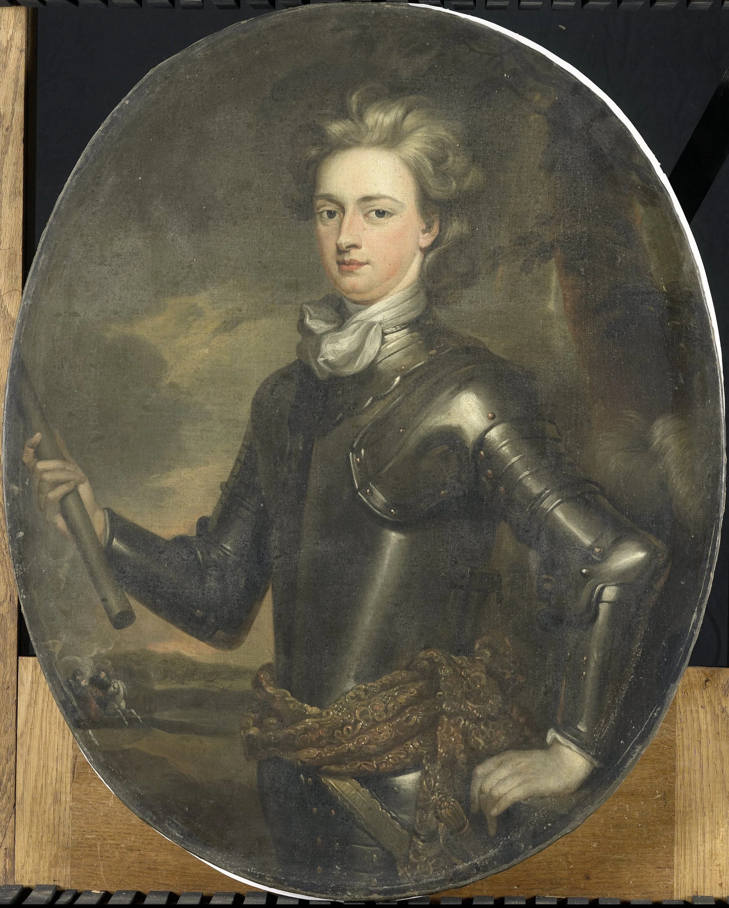 Portrait of a Young Officer – kopie naar Gottfried Kneller Vintage Portrait Art Print | Wall Art Poster