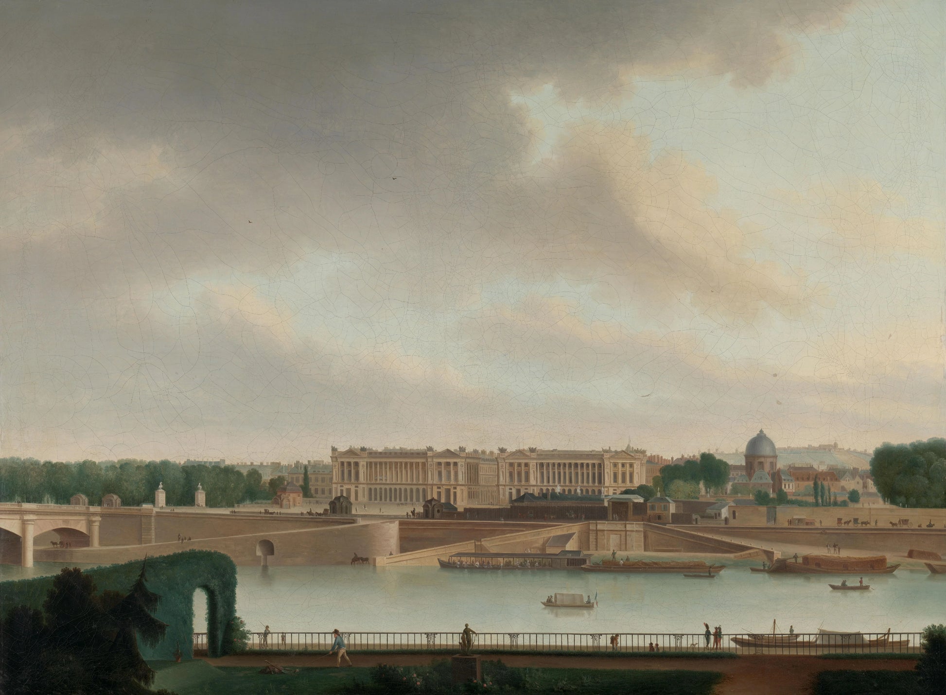 The View from the Batavian Embassy in Paris – Josephus Augustus Knip (signed by artist) Vintage Marine Scene Art Print | Wall Art Poster
