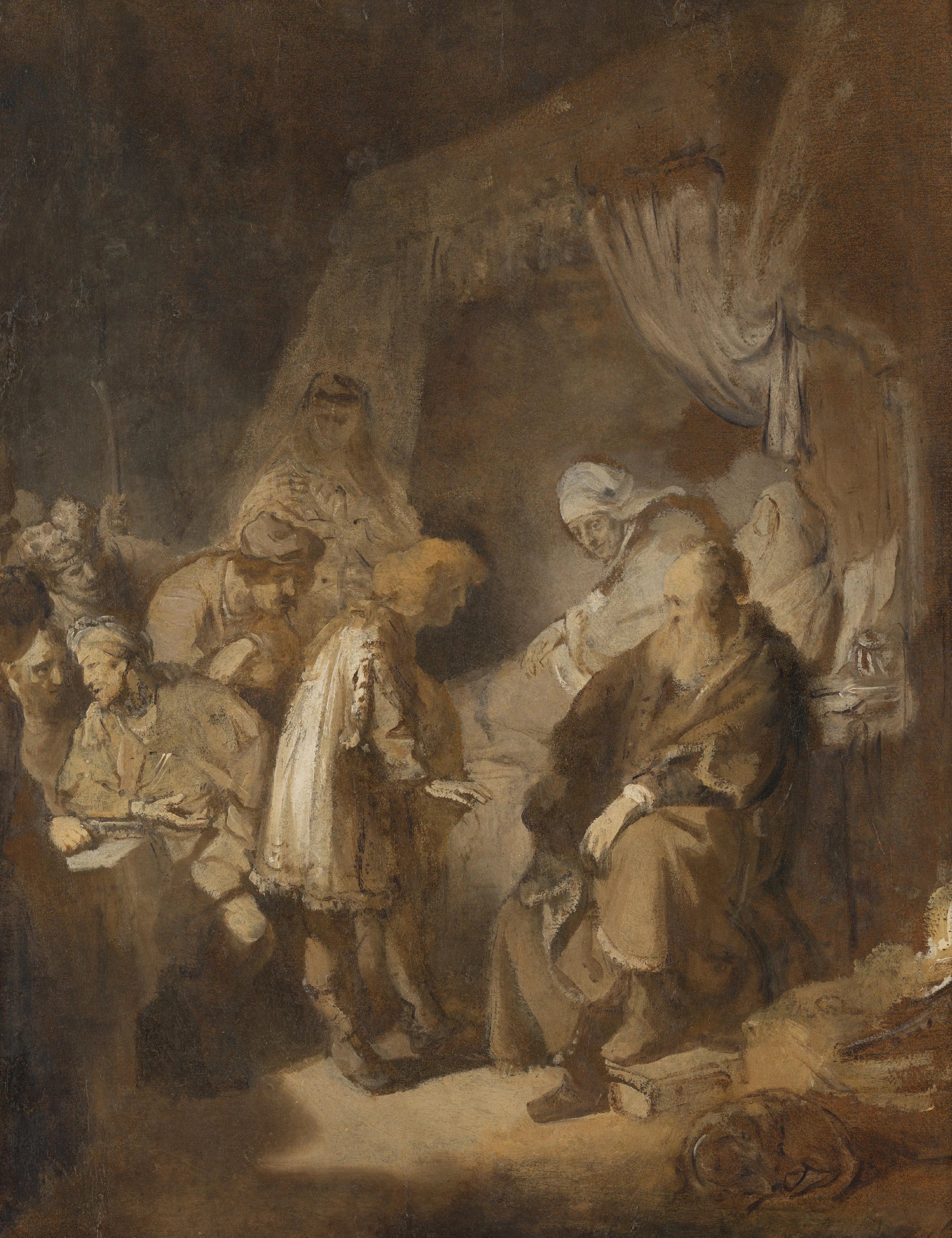 Joseph telling his dreams – Rembrandt van Rijn (signed by artist) Vintage Art Print | Wall Art Poster