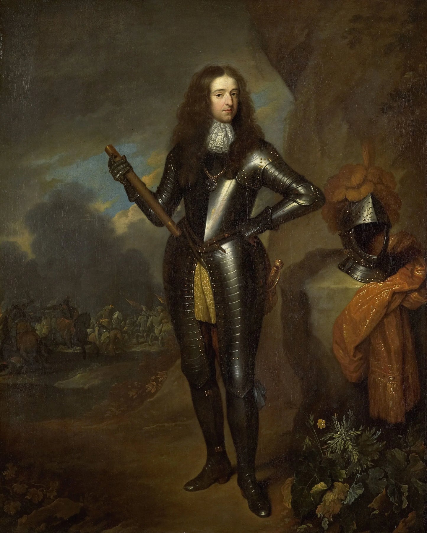 William III (1650-1702), Prince of Orange and since 1689, King of England – kopie naar Caspar Netscher Vintage Art Print | Wall Art Poster