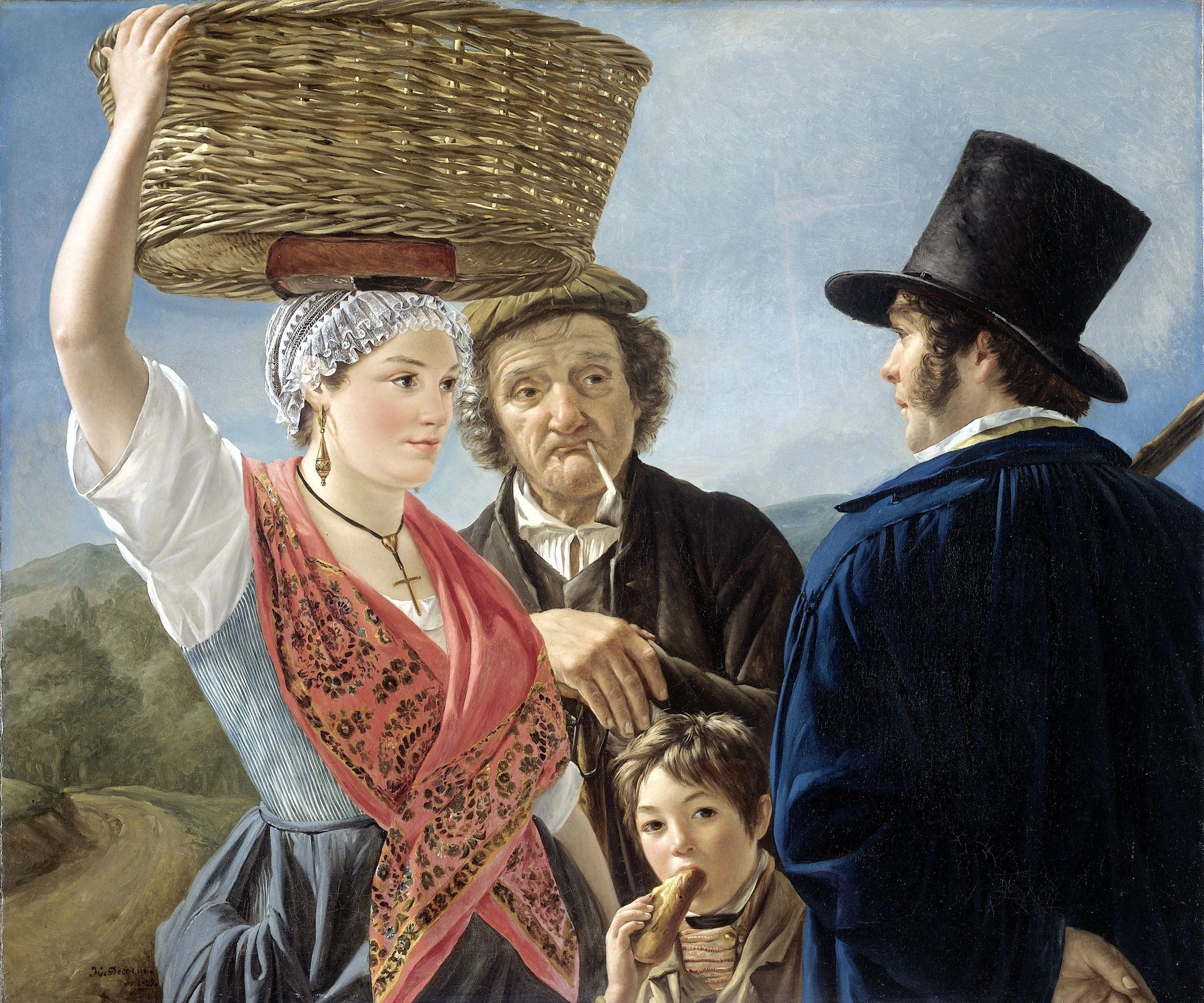 Market Gossip – Jean Henri De Coene Vintage Art Print | Wall Art Poster