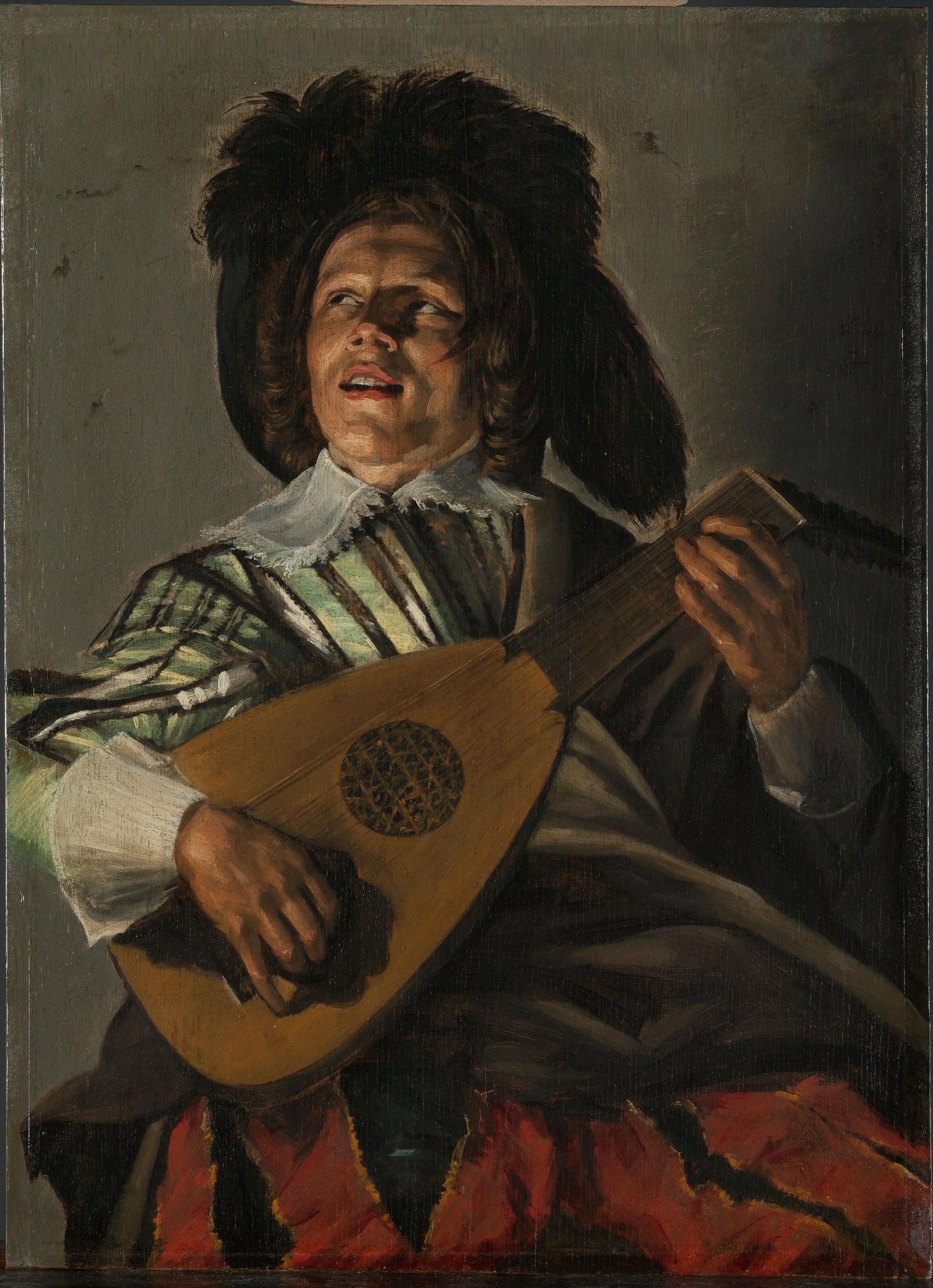 A Lute Player, known as ‘The Serenade’ – Judith Leyster (mentioned on object) Vintage Art Print | Wall Art Poster