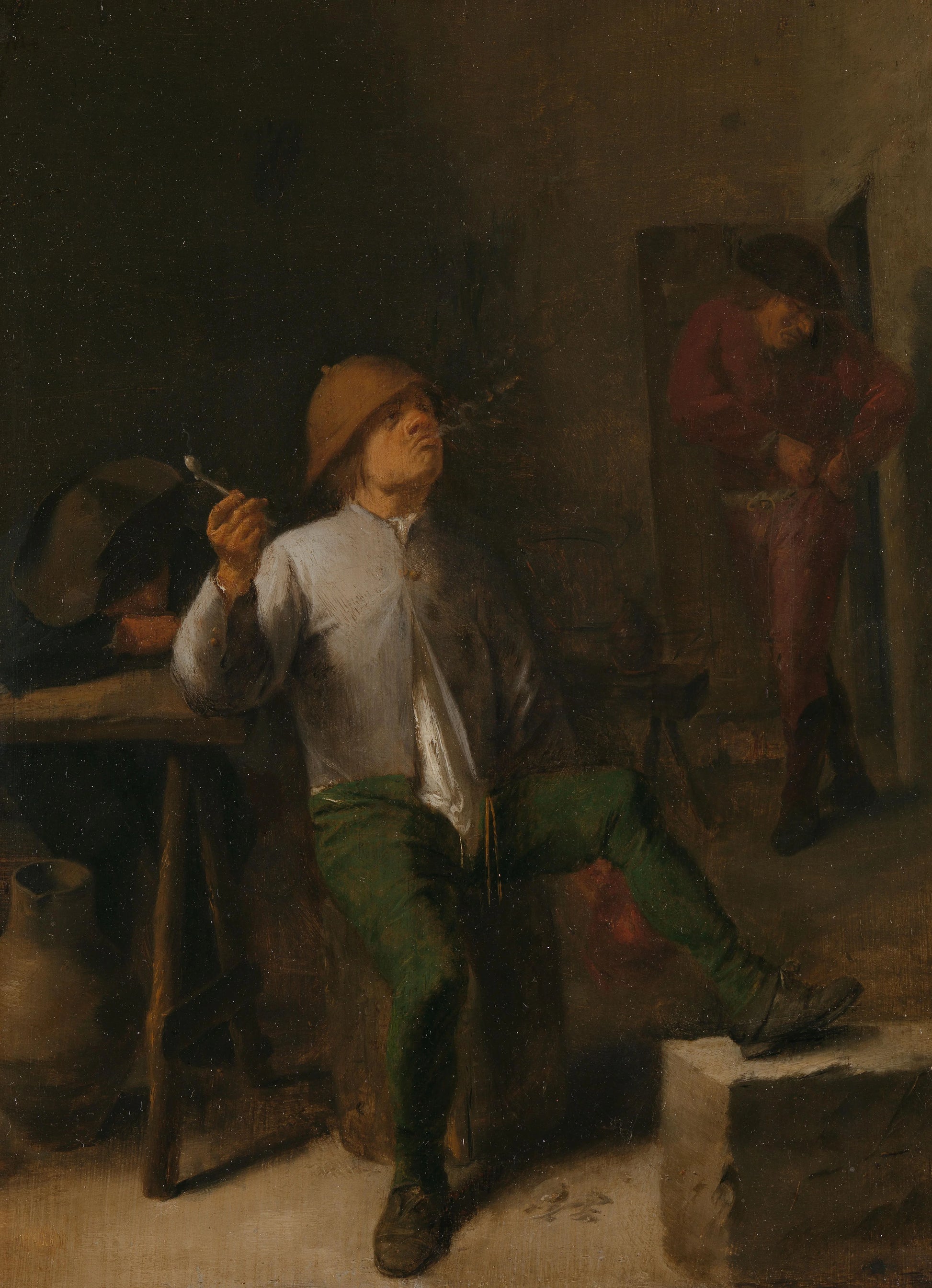 The Smoker – attributed to Adriaen Brouwer Vintage Art Print | Wall Art Poster