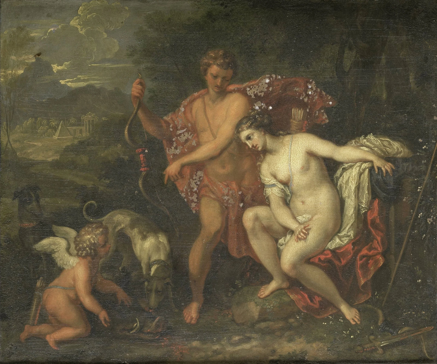 Meleager and Atalanta – anonymous Vintage Portrait Art Print | Wall Art Poster