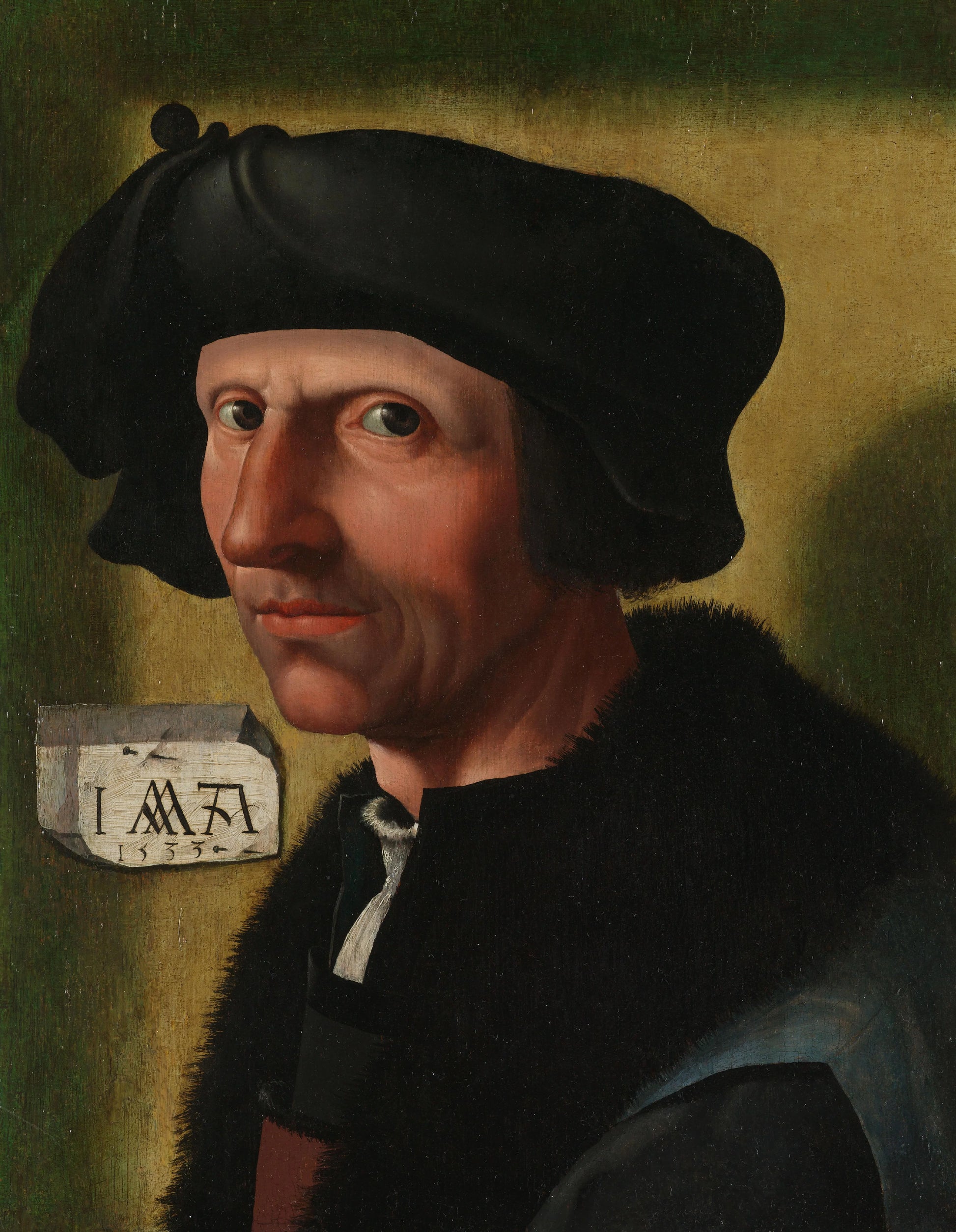 Portrait of Jacob Cornelisz van Oostsanen – workshop of Jacob Cornelisz van Oostsanen Vintage Self-Portrait Art Print | Wall Art Poster