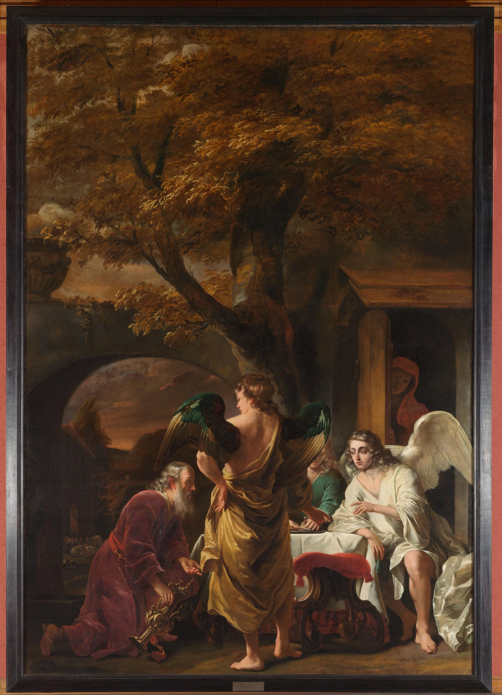 Abraham Entertaining the Three Angels – Ferdinand Bol Vintage Art Print | Wall Art Poster
