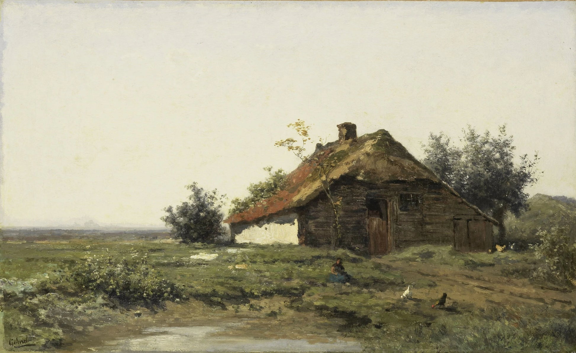 Farm in the Open Fields – Paul Joseph Constantin Gabriël Vintage Landscape Art Print | Wall Art Poster