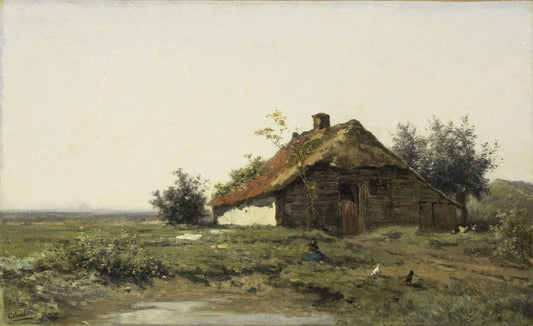Farm in the Open Fields – Paul Joseph Constantin Gabriël Vintage Landscape Art Print | Wall Art Poster