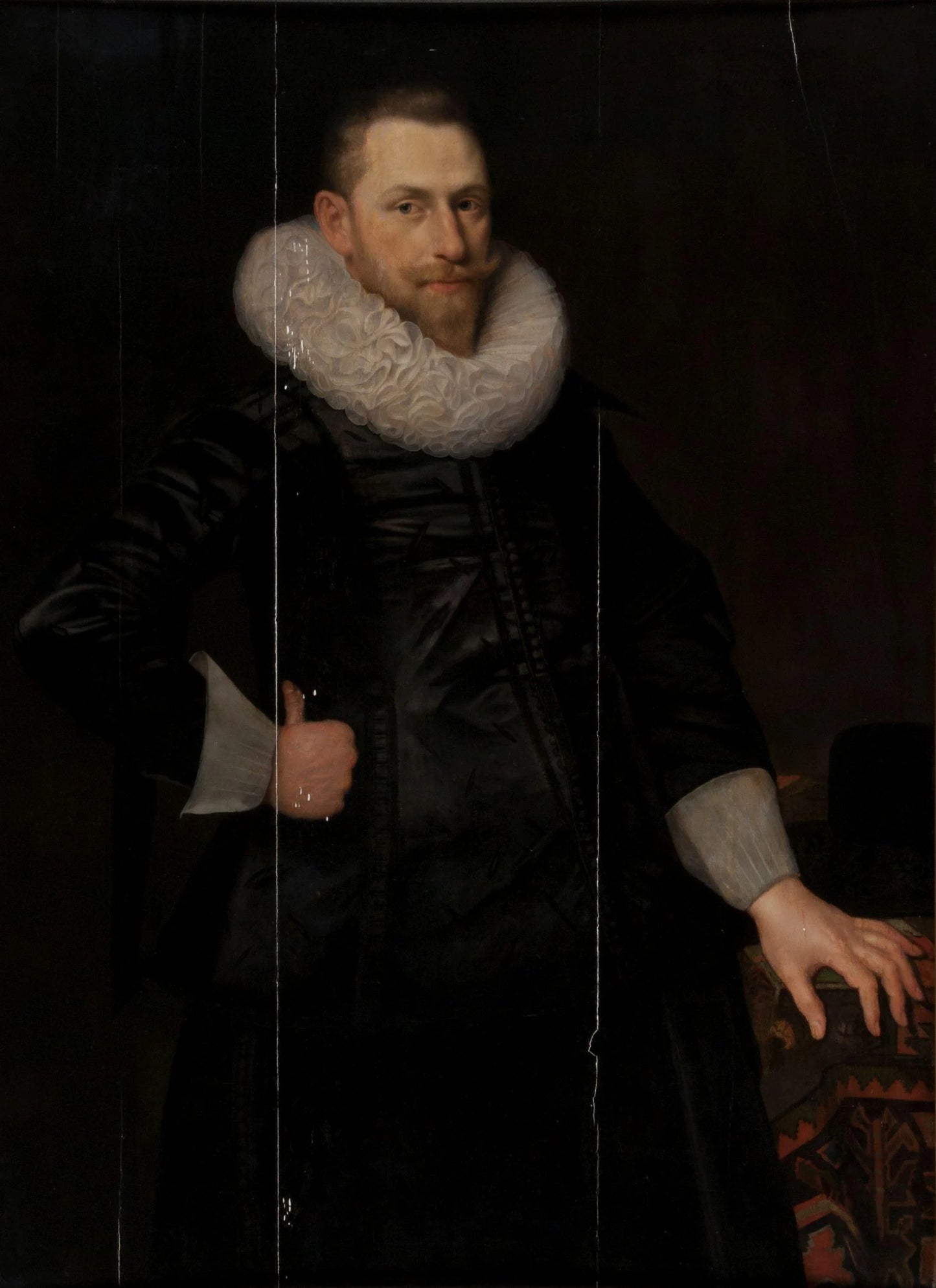Portrait of Dirck Corver (1587-1633) – Cornelis van der Voort Vintage Portrait Art Print | Wall Art Poster