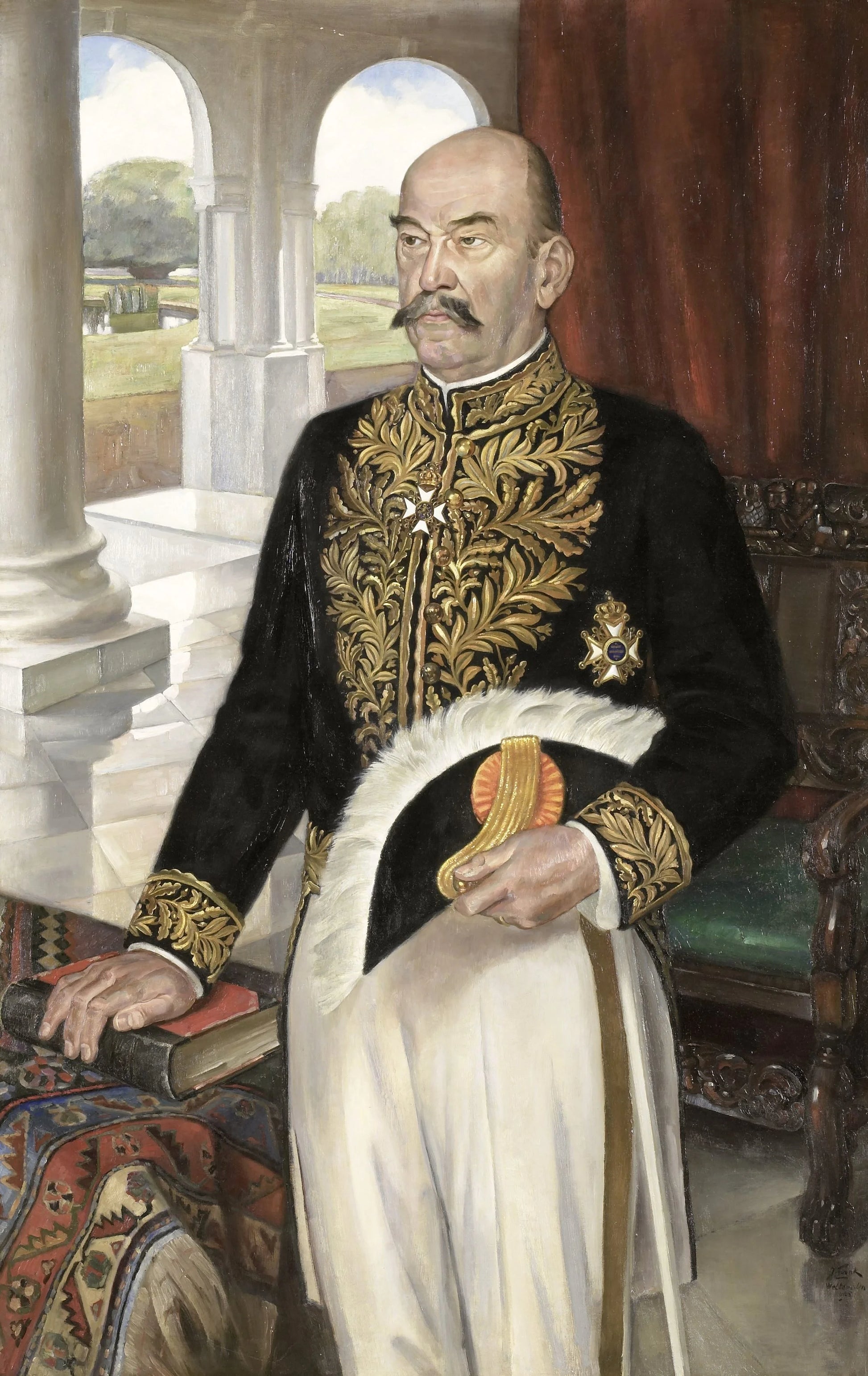Dirk Fock (1858-1941). Gouverneur-generaal (1921-26) – Jan Frank (mentioned on object) Vintage Portrait Art Print | Wall Art Poster