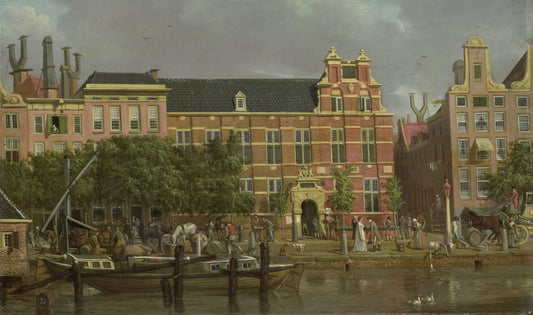 The Latin school on the Singel, Amsterdam – Jacob Smies Vintage Art Print | Wall Art Poster
