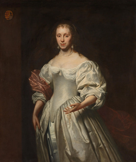 Portrait of Cornelia Craen van Haeften (1622-1678) – attributed to Cornelis Janssens van Ceulen (II) Vintage Portrait Art Print | Wall Art Poster