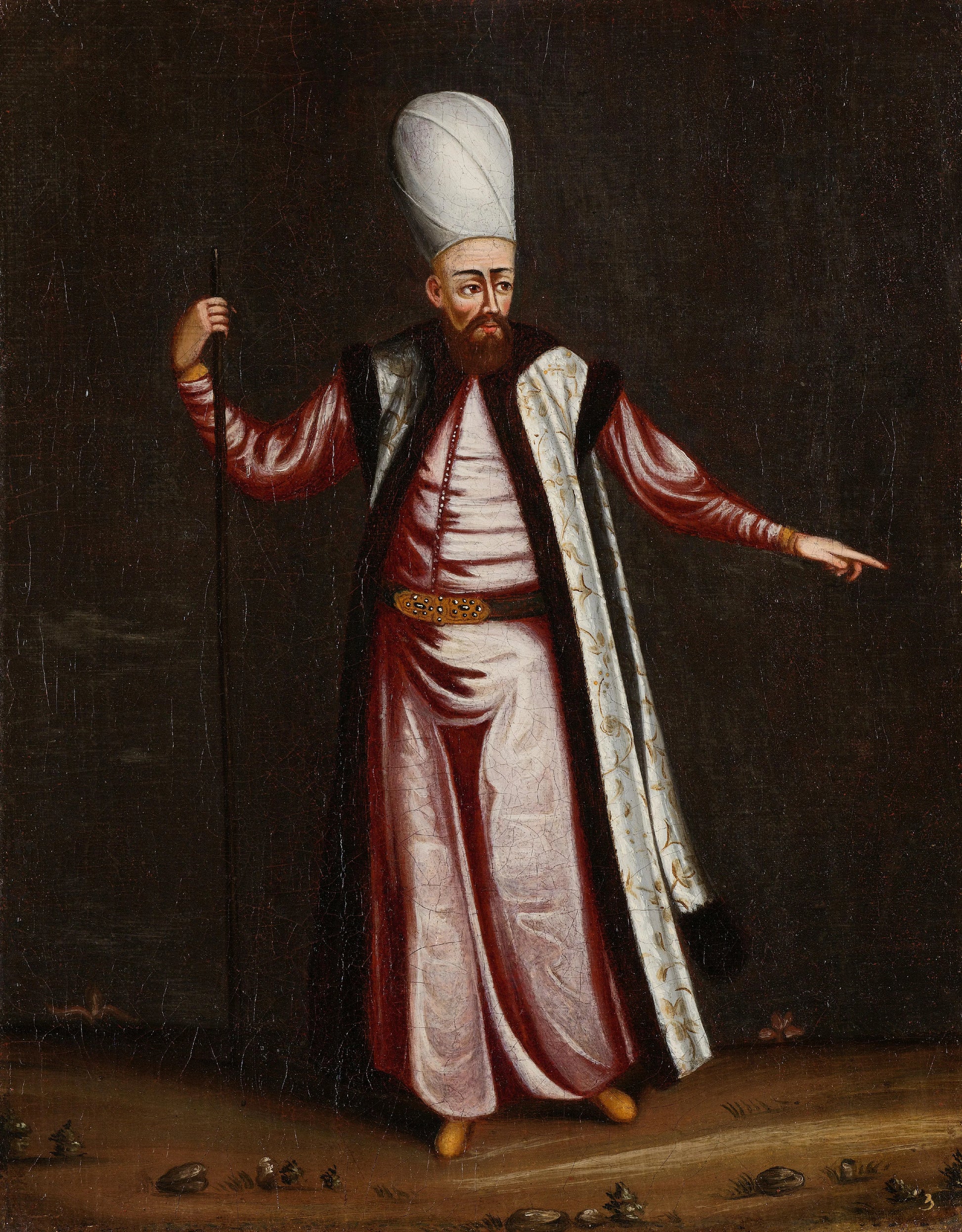 The Capoudgi Bachi, Grand-master of the Seraglio – atelier van Jean Baptiste Vanmour Vintage Art Print | Wall Art Poster