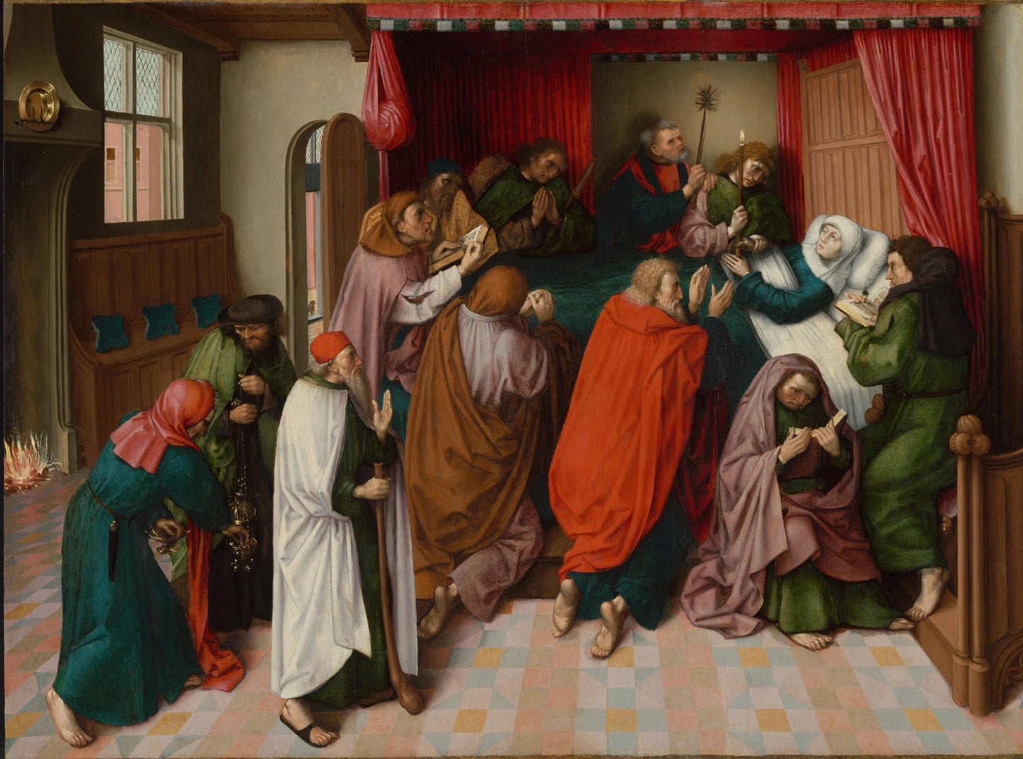 The Death of the Virgin – Master of the Amsterdam Death of the Virgin Vintage Art Print | Wall Art Poster
