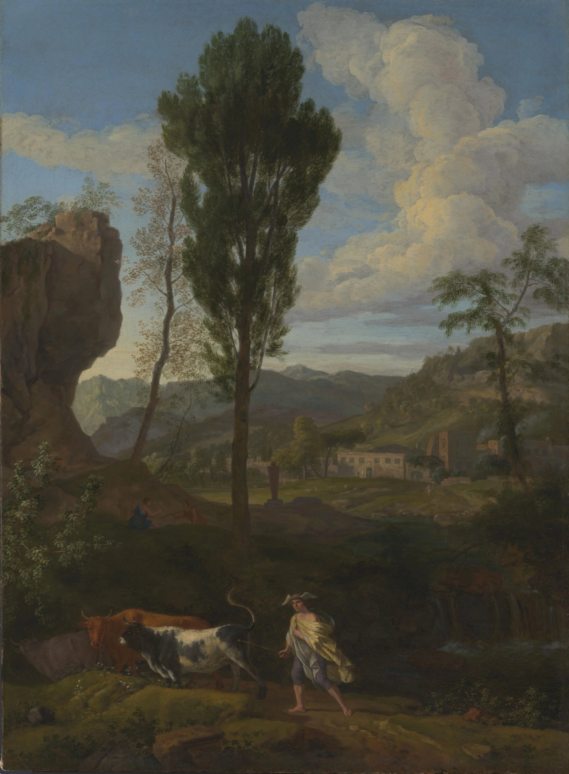Arcadian Landscape Mercury and Io – Johannes Glauber Vintage Landscape Art Print | Wall Art Poster