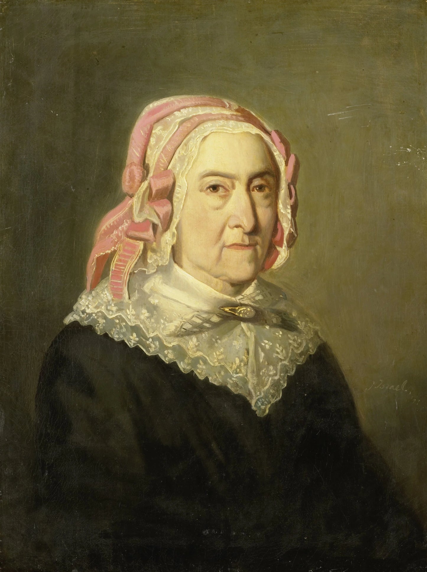 Sientje Nijkerk-Servaas at the age of 90, 1857 – Jozef Israëls Vintage Portrait Art Print | Wall Art Poster
