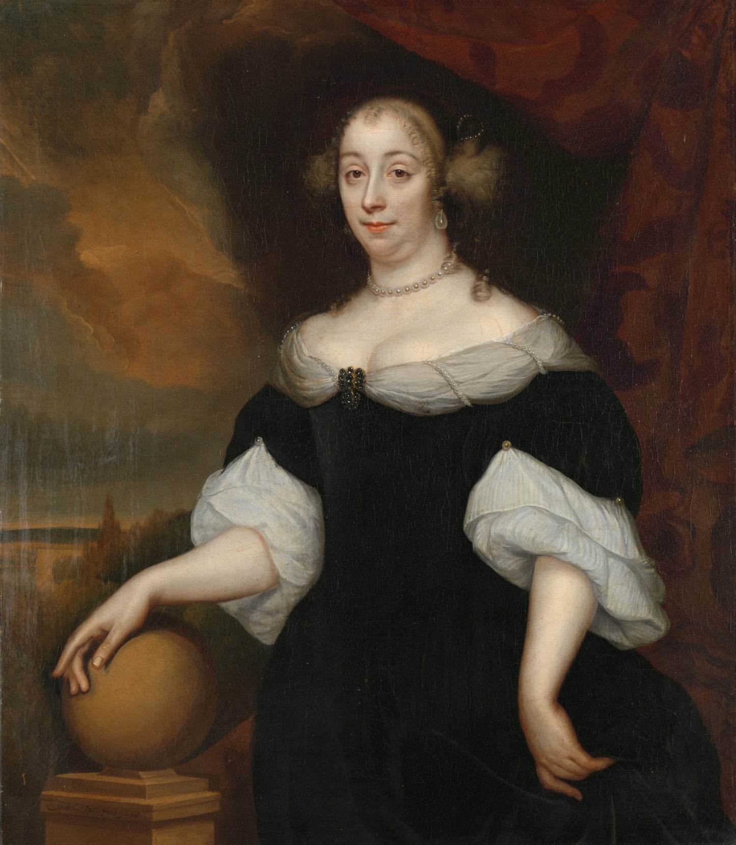 Margaretha Munter (1639-1711), second Wife of Jacobus Trip – Lambertus Jansz. de Hue Vintage Portrait Art Print | Wall Art Poster