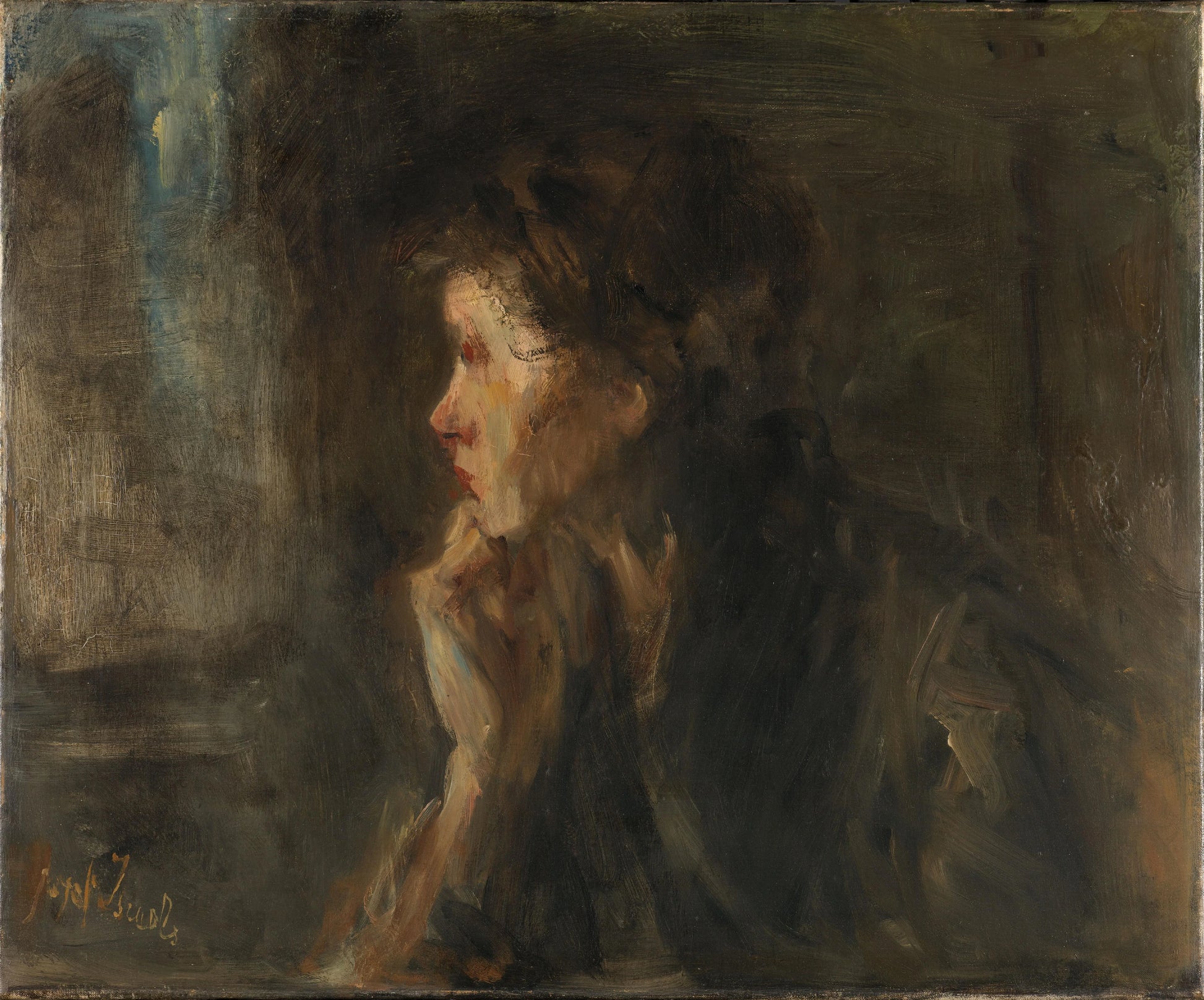 'Meditation' – Jozef Israëls (vermeld op object) Vintage Art Print | Wall Art Poster