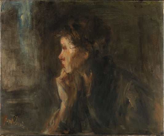 'Meditation' – Jozef Israëls (vermeld op object) Vintage Art Print | Wall Art Poster