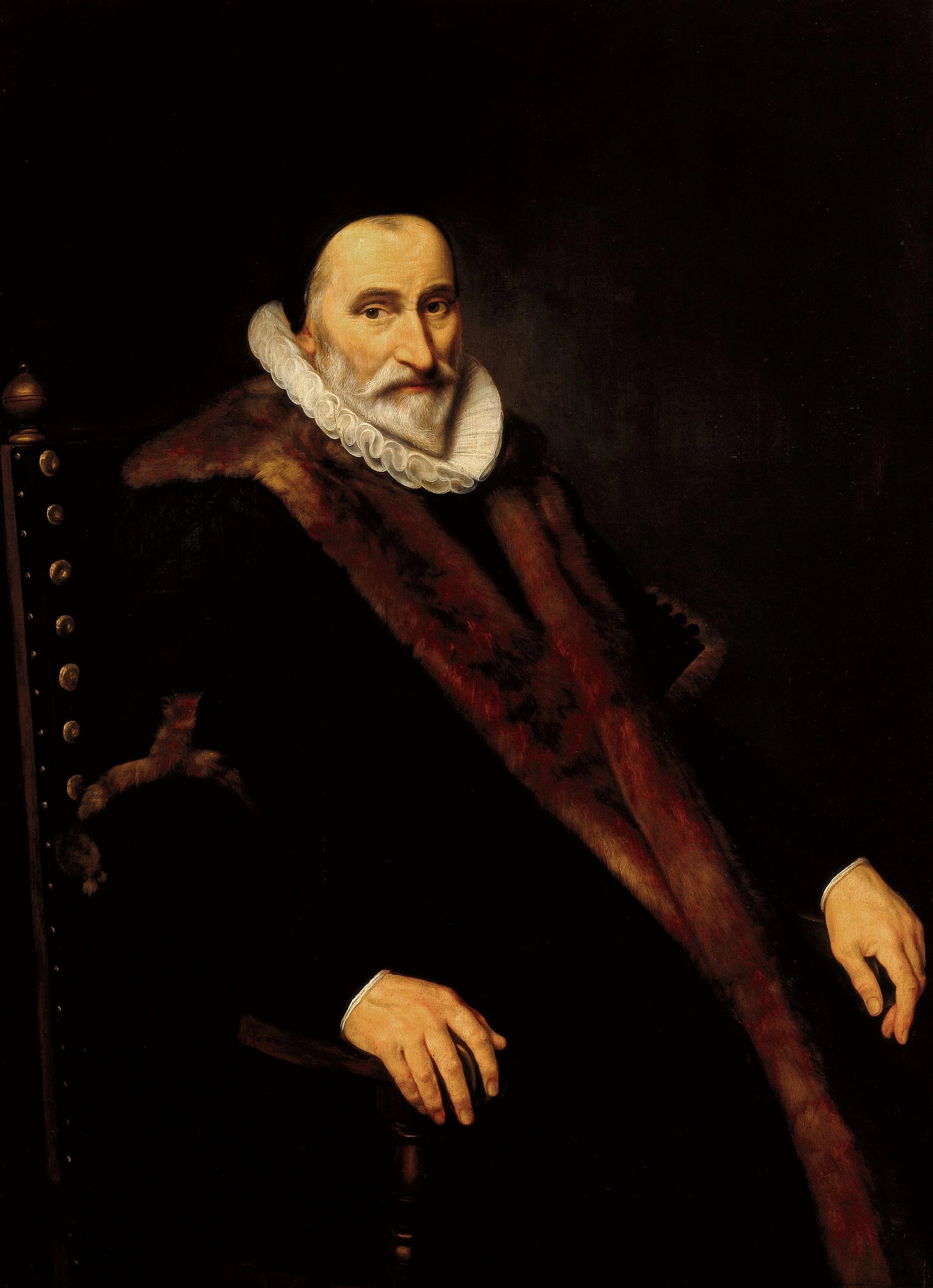 Portrait of Cornelis Pietersz Hooft (1546-1626) – Cornelis van der Voort Vintage Portrait Art Print | Wall Art Poster