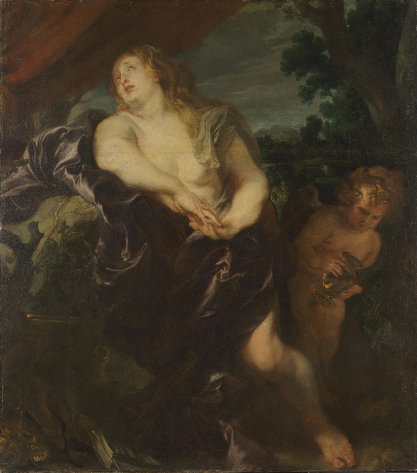 The Penitent Magdalen – Anthony van Dyck Vintage Art Print | Wall Art Poster
