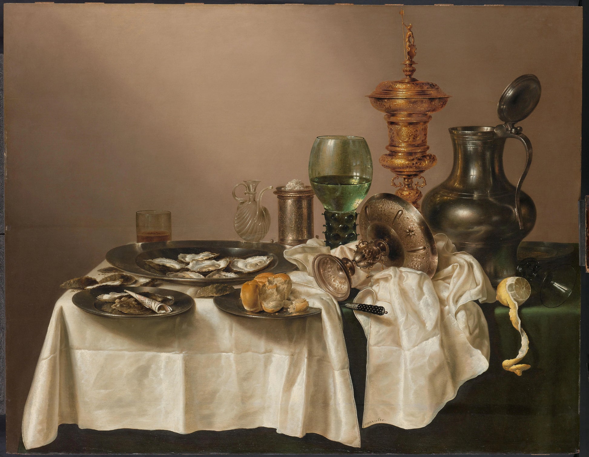 Still Life with Gilt Goblet – Willem Claesz Heda (signed by artist) Vintage Still Life Art Print | Wall Art Poster