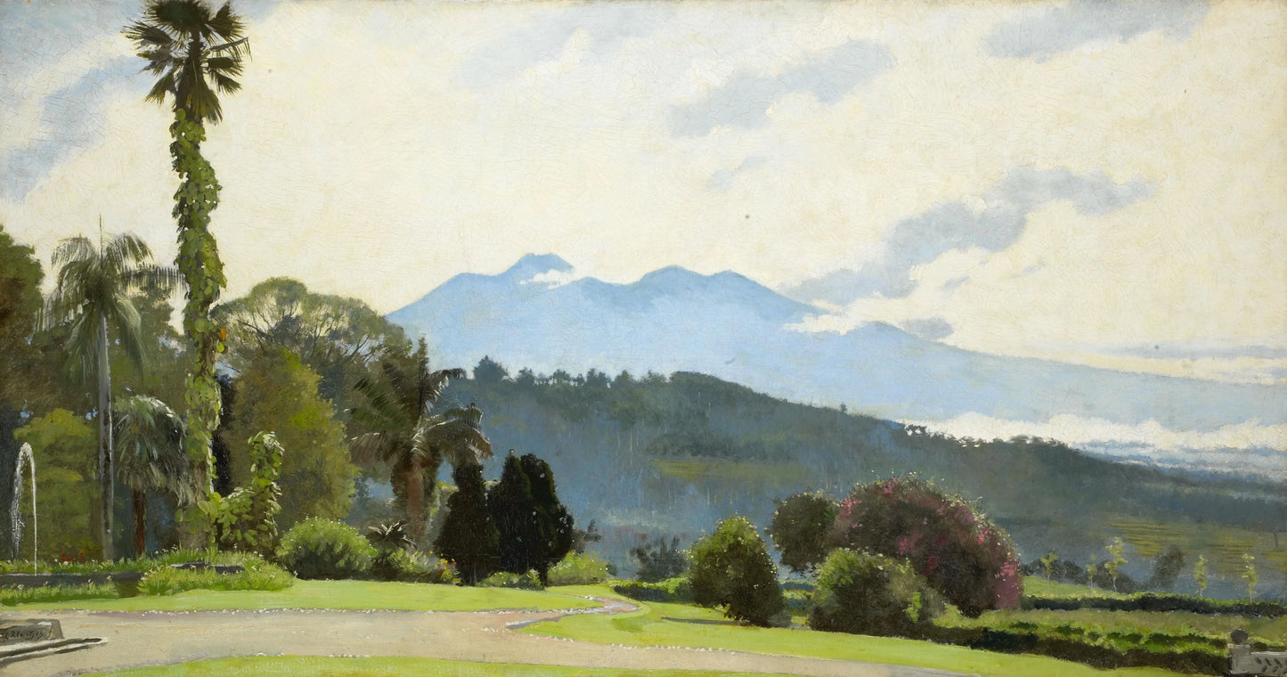 De theeonderneming Parakan-Salak – Jan Kleintjes Vintage Garden Scene Art Print | Wall Art Poster