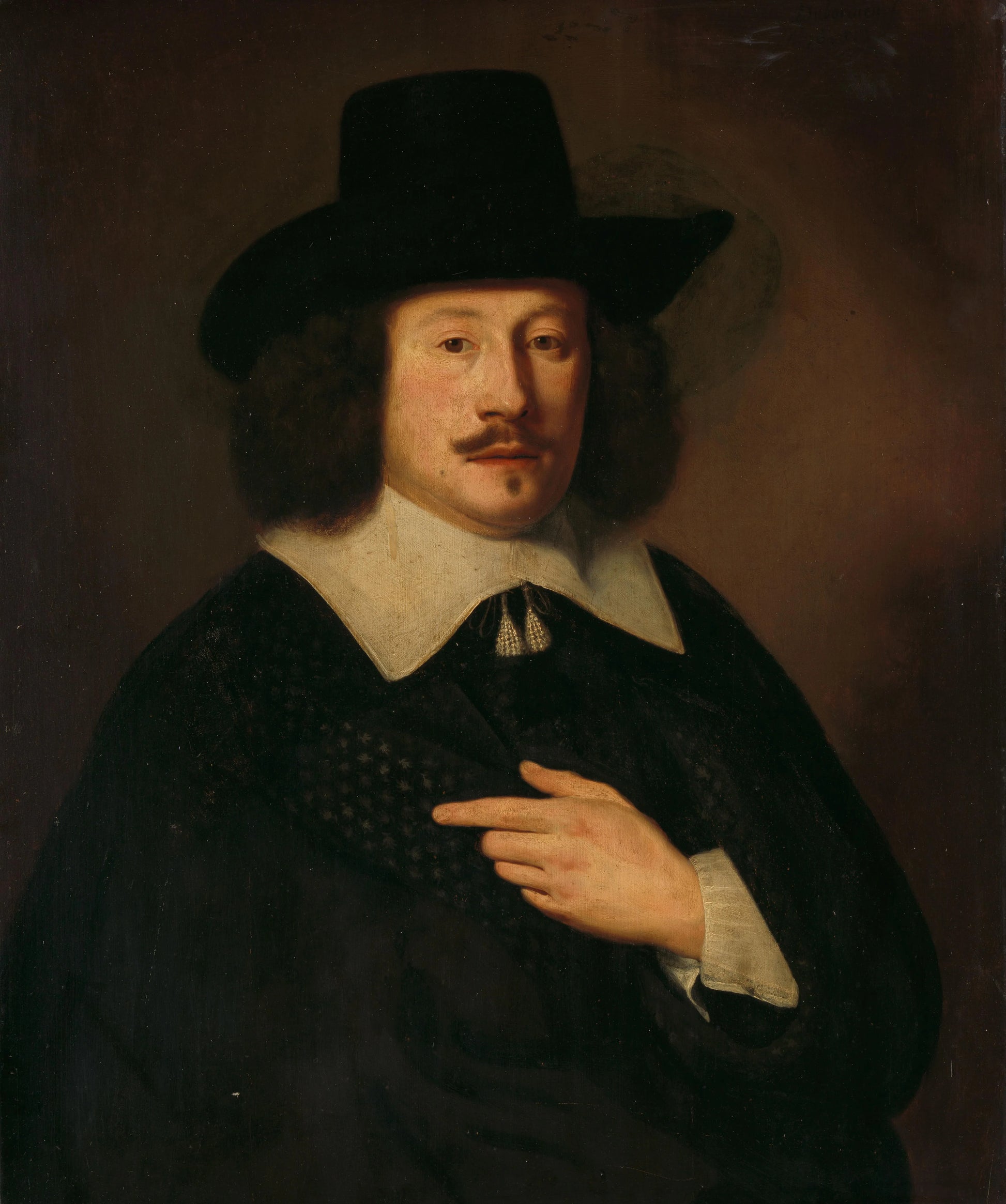 Portrait of a Man – Pieter Dubordieu (vermeld op object) Vintage Portrait Art Print | Wall Art Poster
