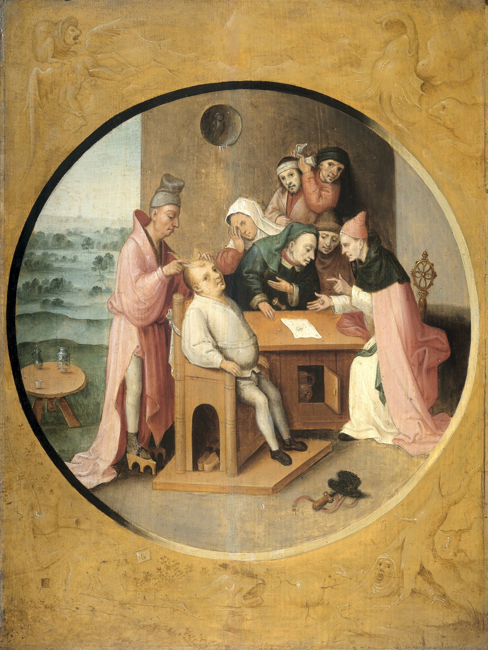 'Removing the Rocks in the Head' – manier van Jheronimus Bosch Vintage Art Print | Wall Art Poster