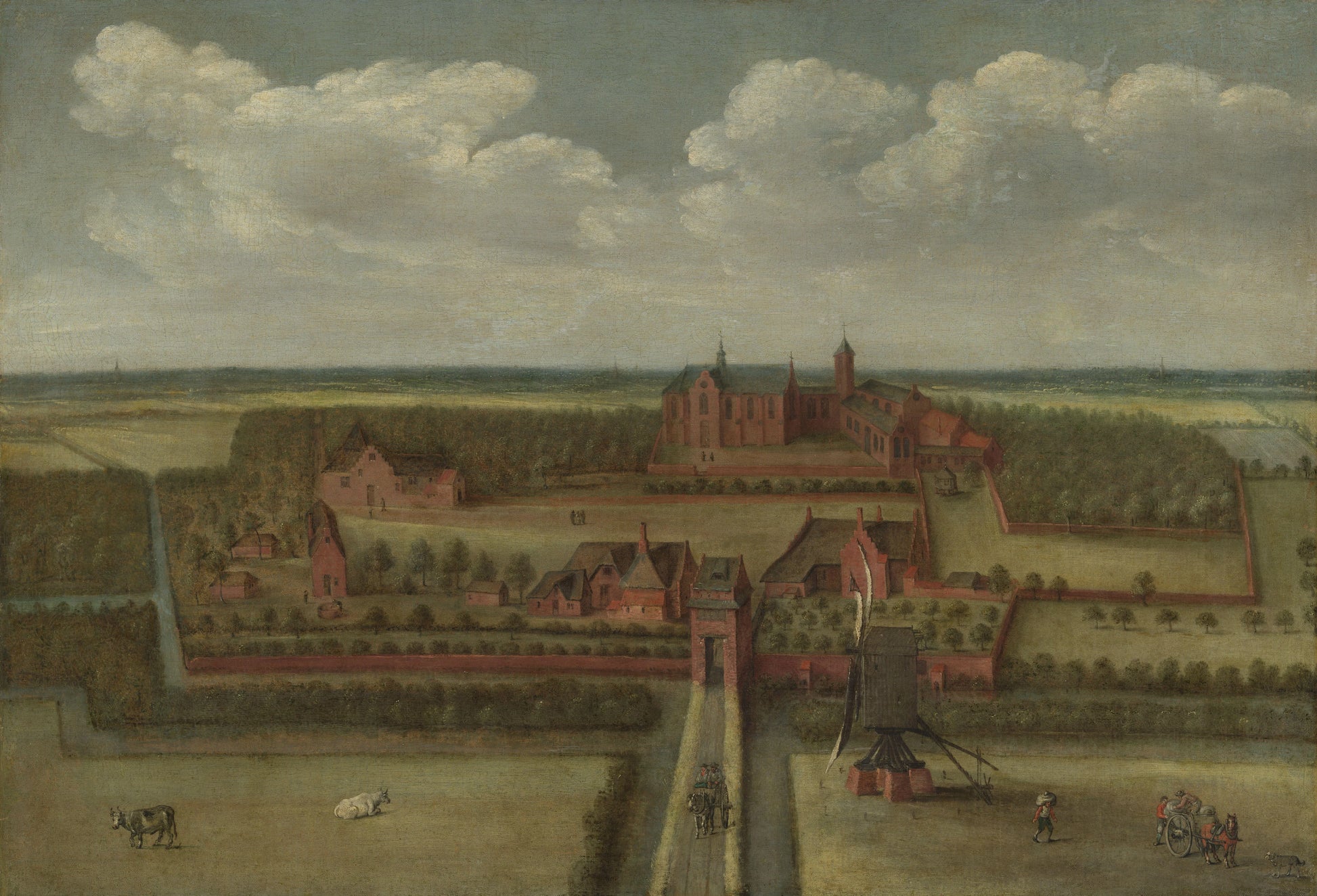 The Abbey of Leeuwenhorst in Rijnland – anonymous Vintage Landscape Art Print | Wall Art Poster