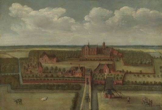 The Abbey of Leeuwenhorst in Rijnland – anonymous Vintage Landscape Art Print | Wall Art Poster