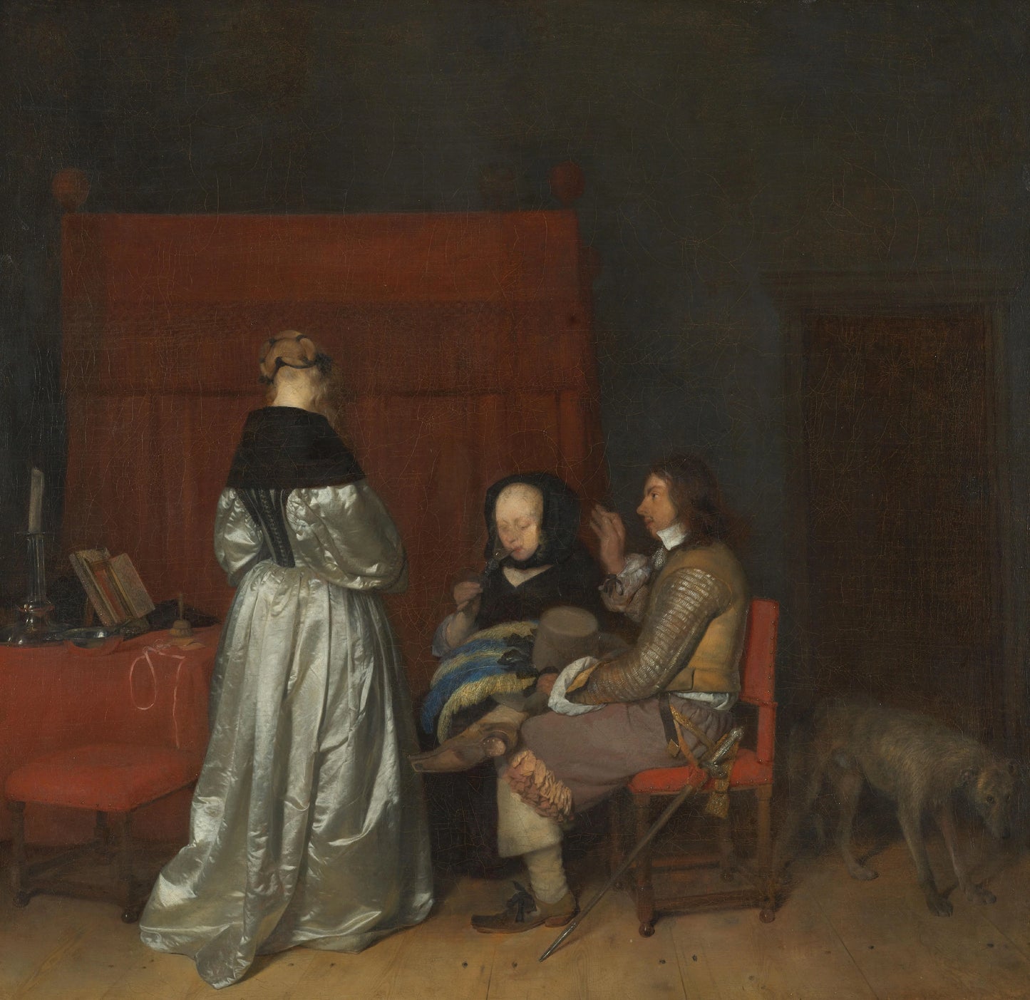 Gallant Conversation, Known as 'The Paternal Admonition' – Gerard ter Borch (II) Vintage Art Print | Wall Art Poster