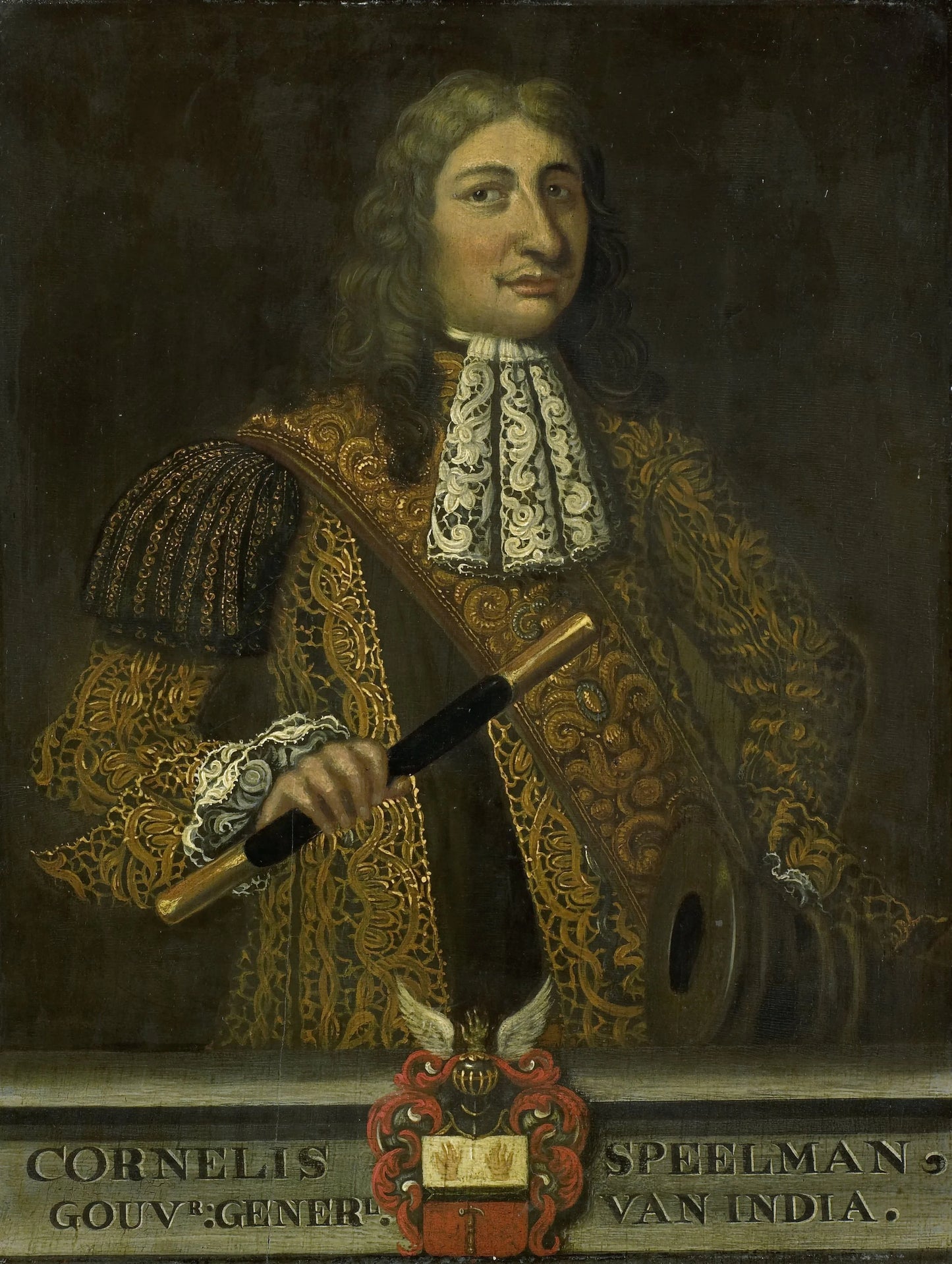 Portrait of Cornelis Speelman, Governor-General of the Dutch East Indies – kopie naar Martin Palin Vintage Portrait Art Print | Wall Art Poster